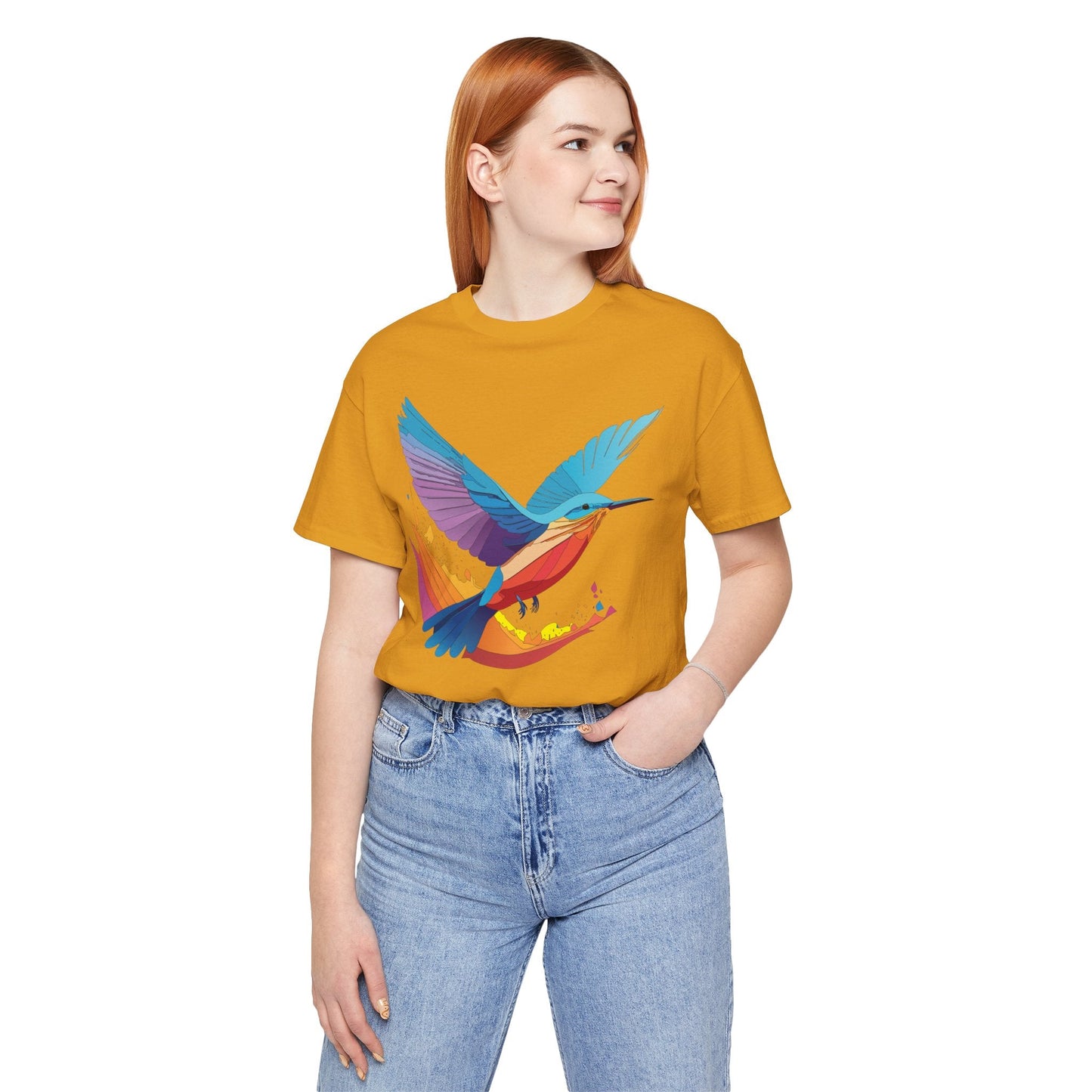 Unisex Animal Shirt Art Design Tee With Wild Animals Print Soft Comfortable Short Sleeve Tee