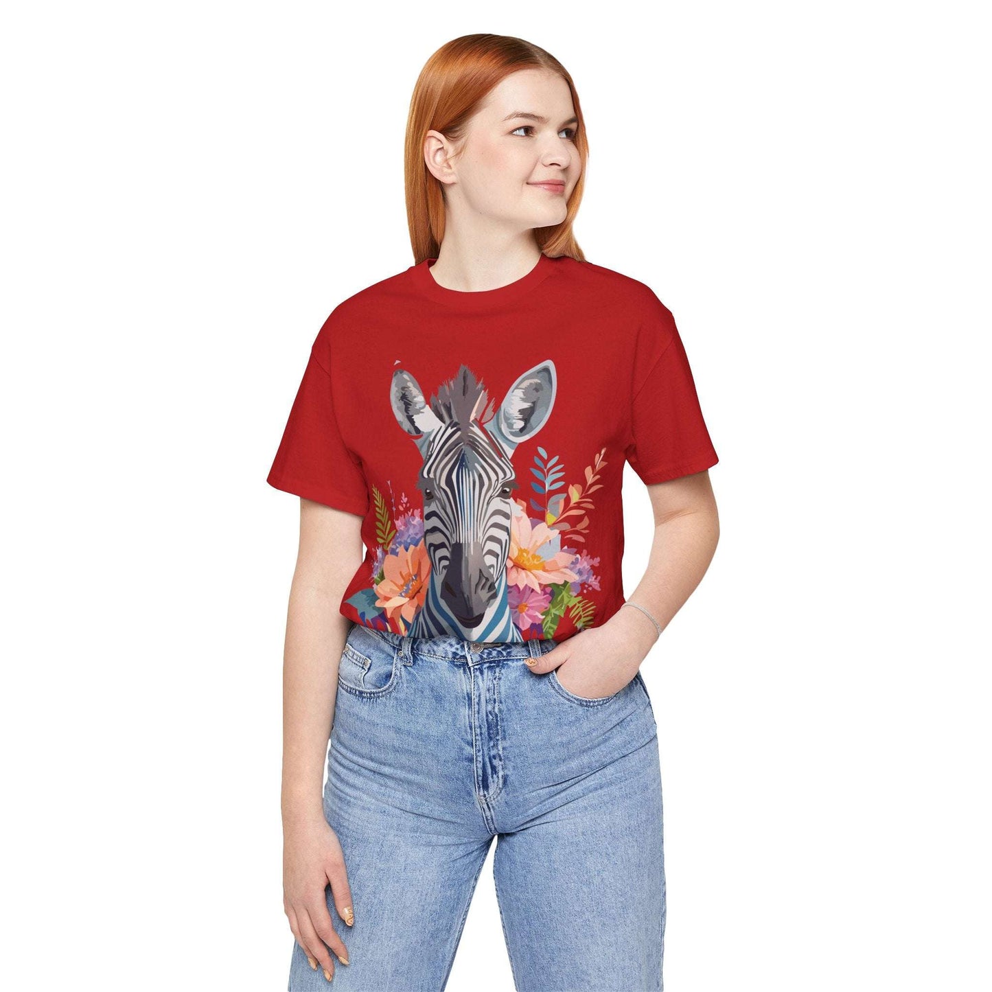 Adelpha Vintage Inspired Graphic Tee Unisex Jersey Short Sleeve Zebra Art Shirt Collection