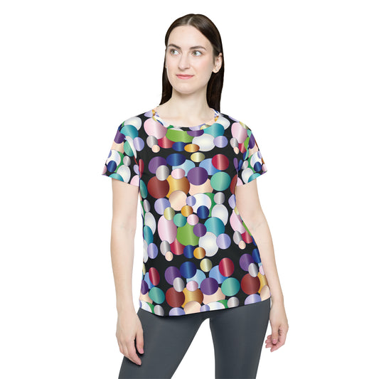 Poly Jersey Tee Shirt with abstract prints