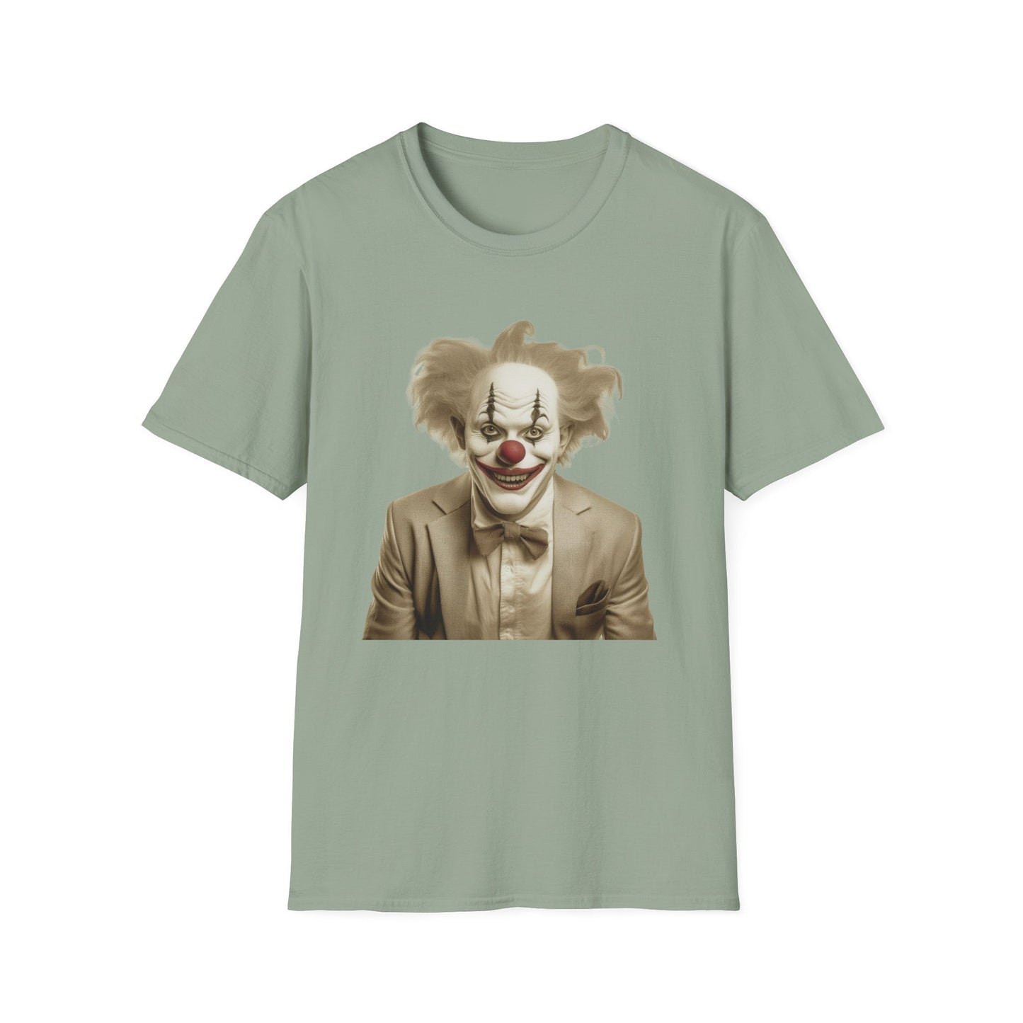 Unisex Clown Shirt Funny Man Circus Tee Softstyle 64000 Cotton Gildan Tee Lightweight Breathable