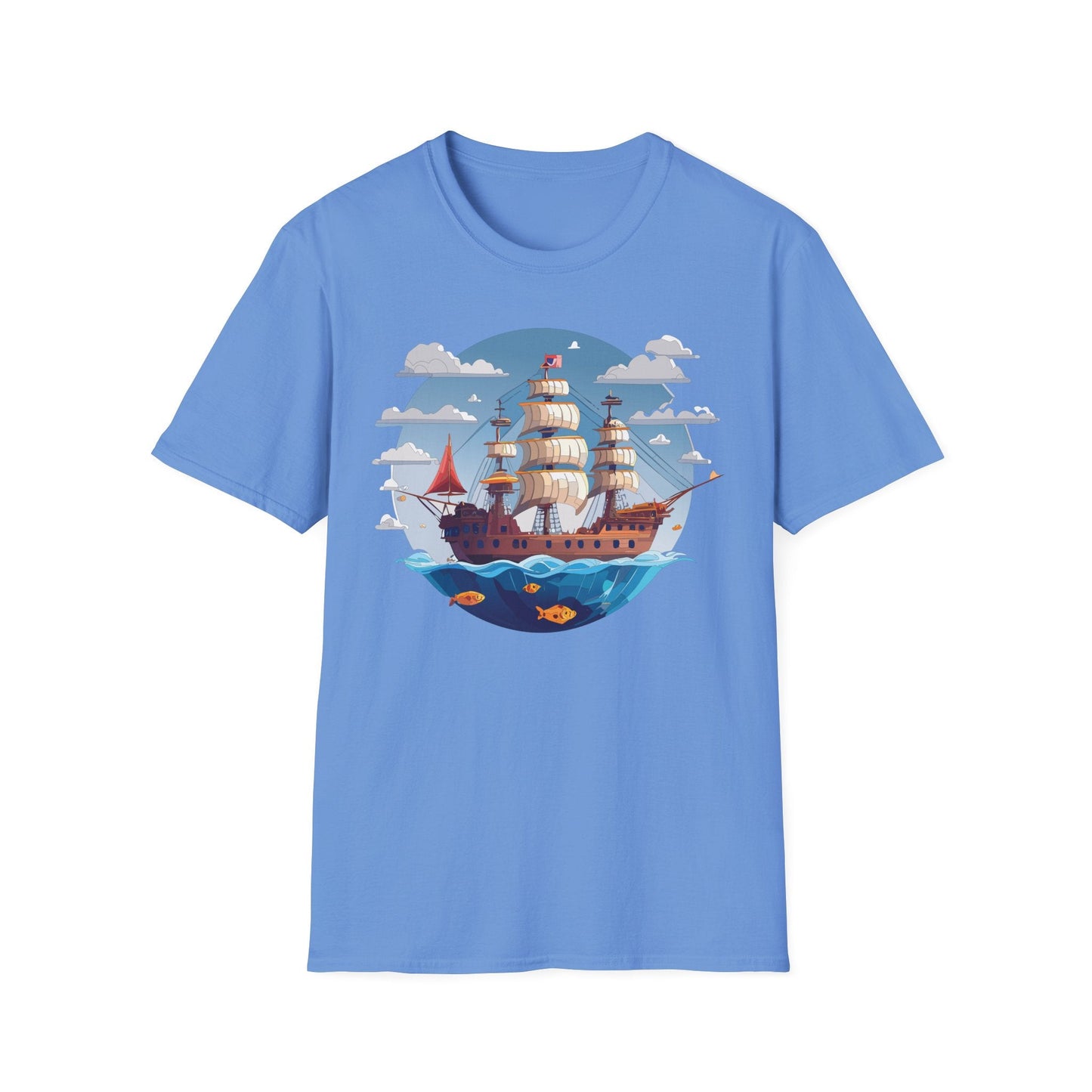 Ship T Shirts Frigate T Shirts Vessel Tee Shirt Unisex Softstyle Cotton Tee Gildan 64000