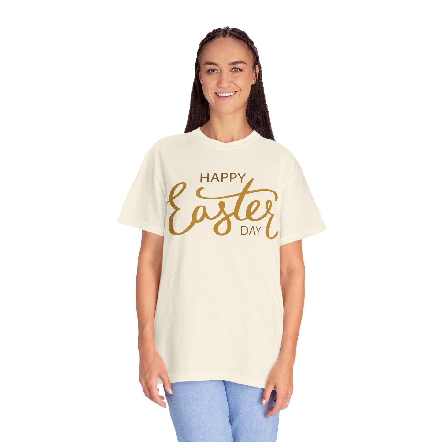 Happy Easter Day T-Shirt, Tee Shirt with Easter Signature, T Shirt with Easter Prints, Tee Shirt with Easter Design
