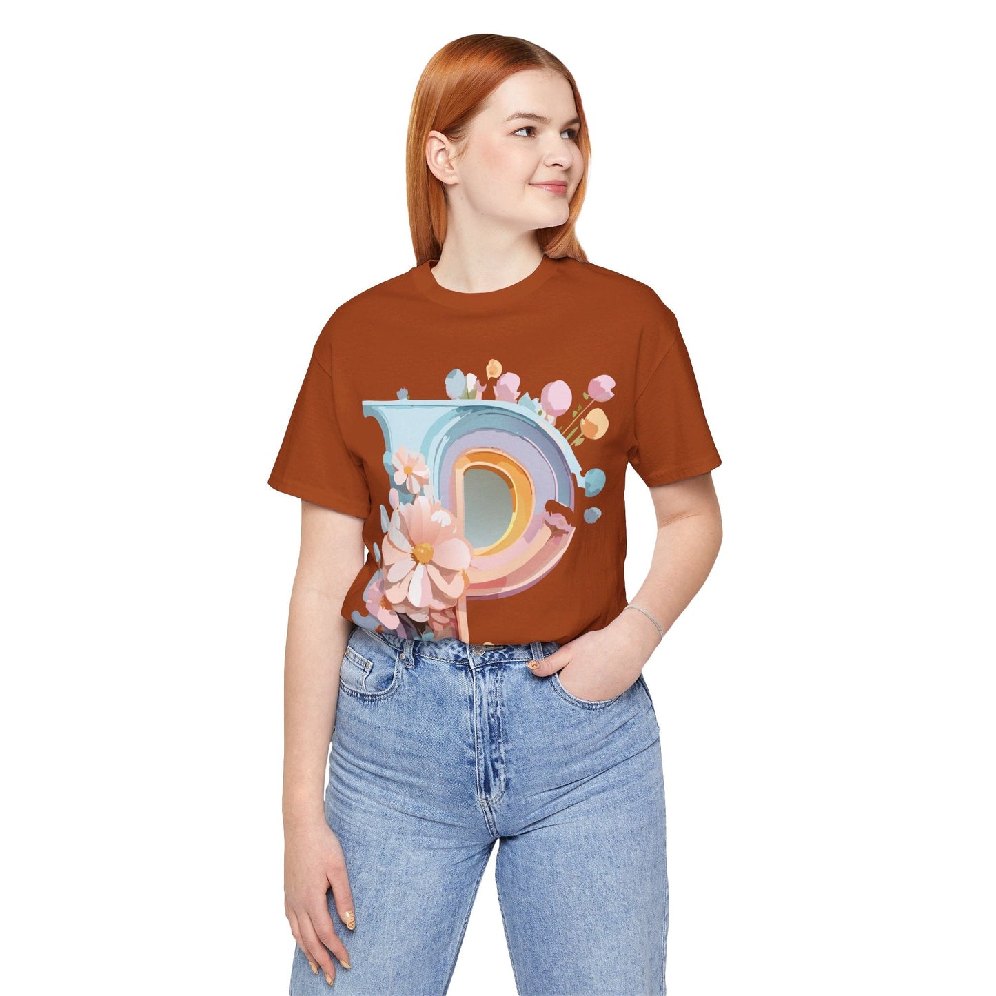 Letter P Shirt Graphic Tee Unisex Short Sleeve Vintage Inspired Art From Adelpha