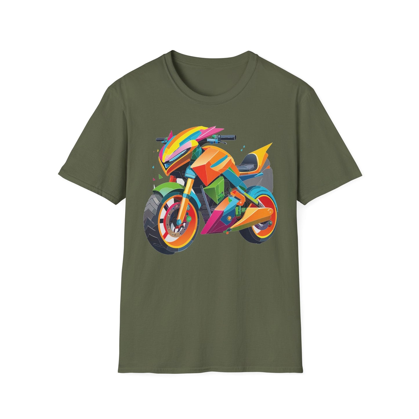 Bike Graphic Unisex Cotton Motorcycle Art Design Tee 4