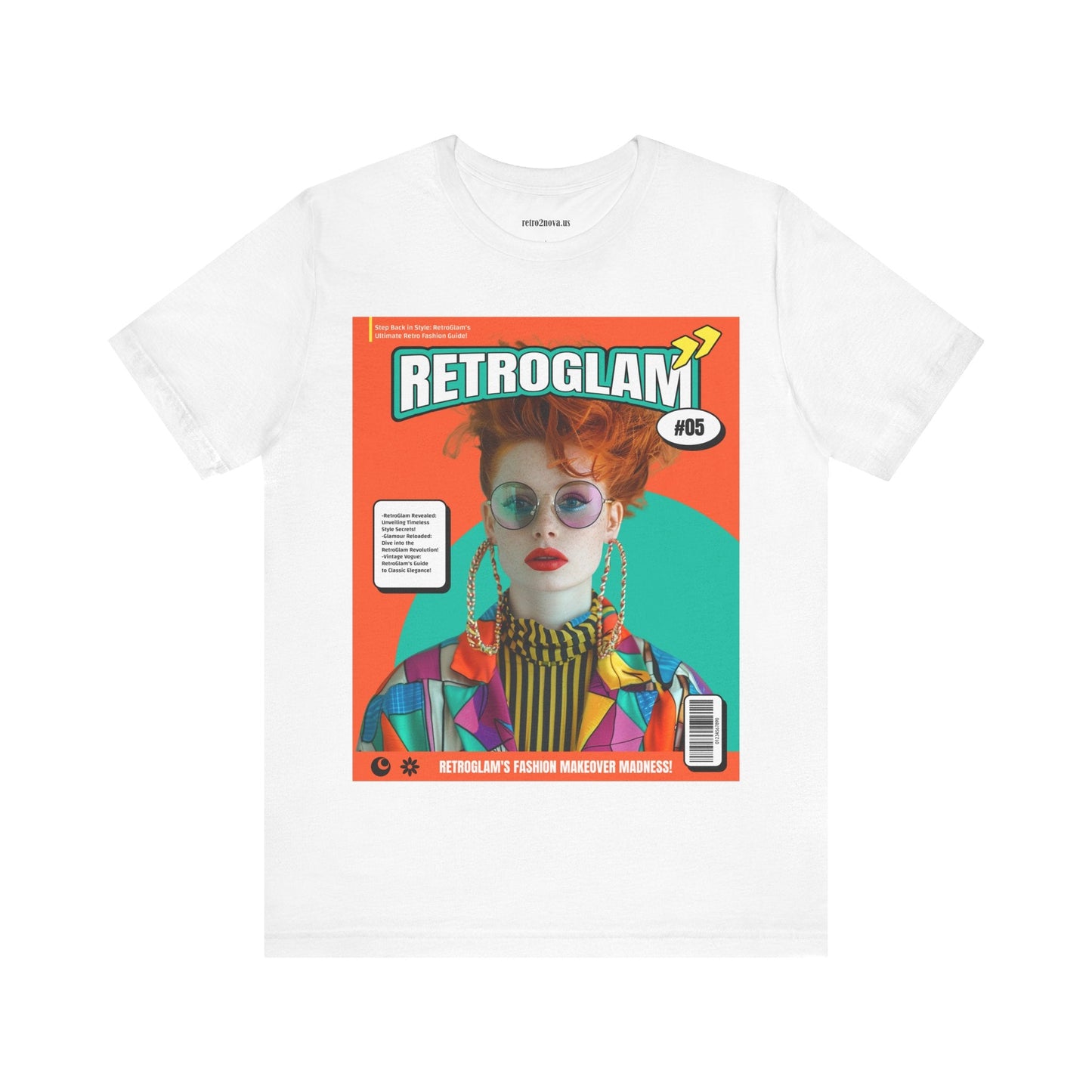 Magazine Cover Shirt Unisex Short Sleeve Tee Lightweight Breathable Fabric