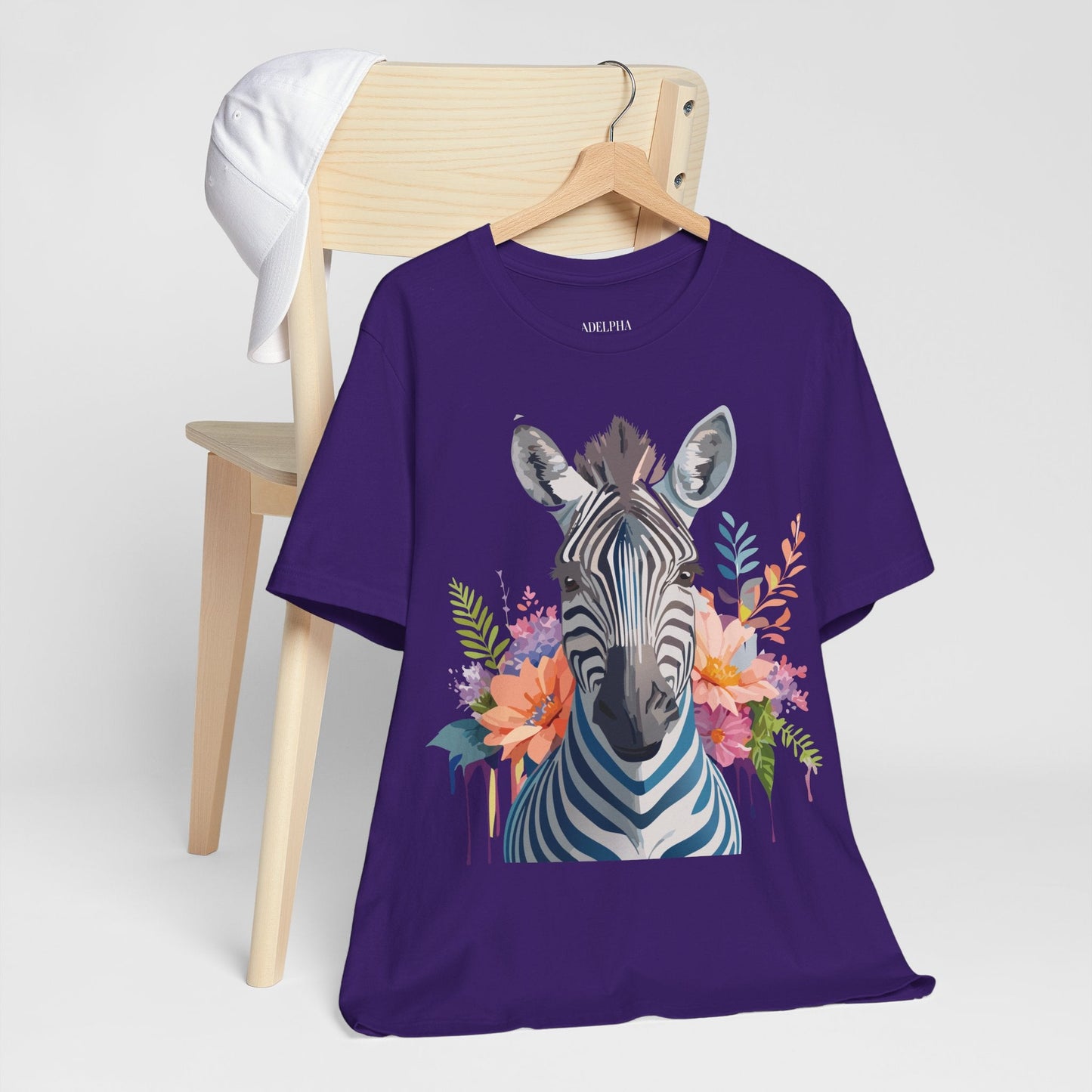 Zebra Graphic Unisex 100 Cotton Vintage Animal Art T-Shirt 1
