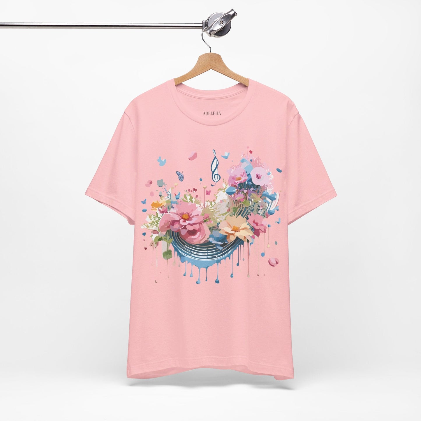 Adelpha Vintage Inspired Music Graphic Unisex T Shirt Tee For Everyday Casual Wear