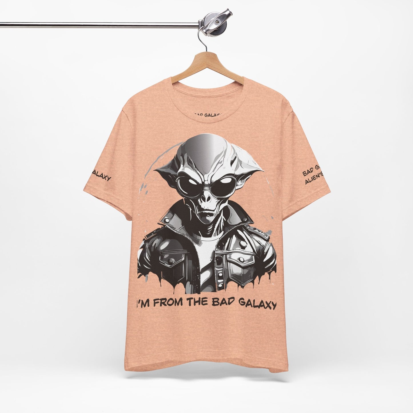 Tee Shirt With Alien From Bad Galaxy 100 Cotton Made In USA Eco Friendly Ink Graphic Edition