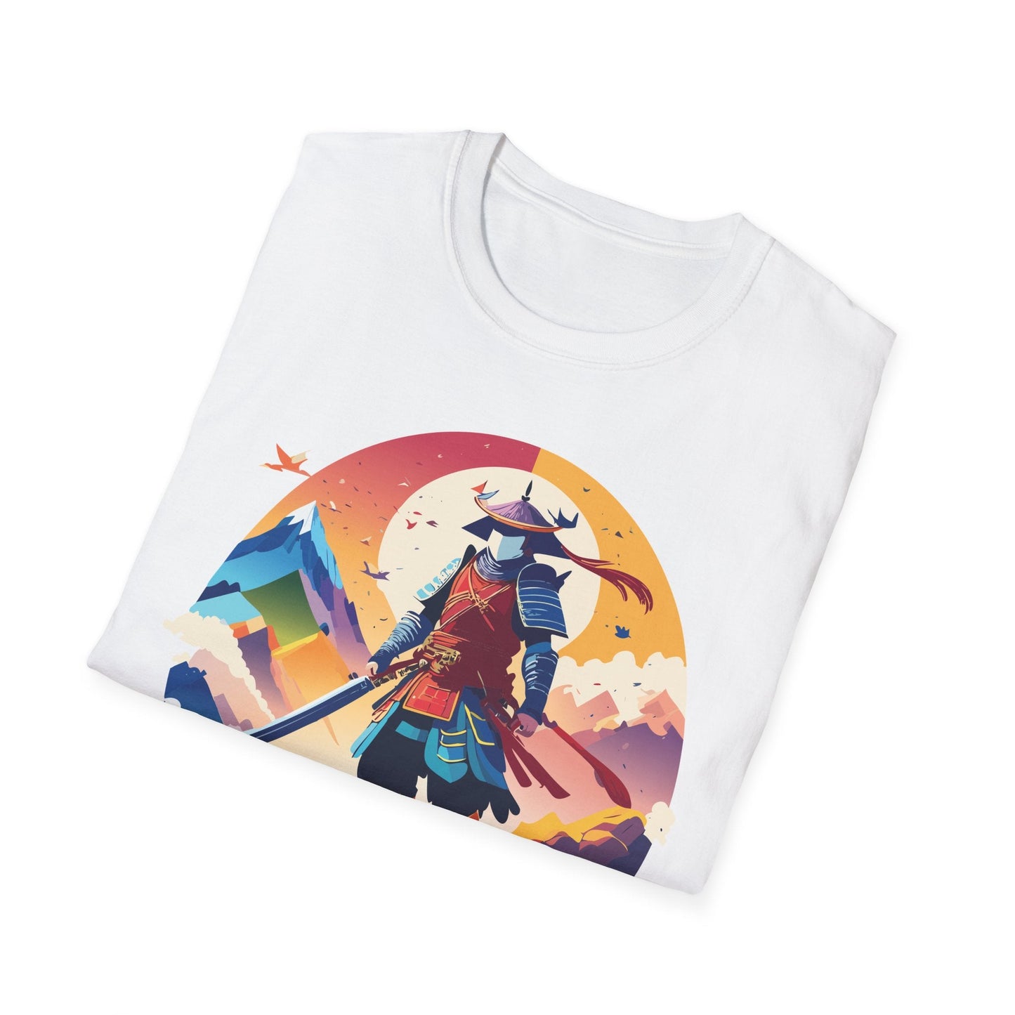 Samurai T Shirt Unisex Softstyle Gildan 64000 100 Percent Ring Spun Cotton Tee For Everyday Wear