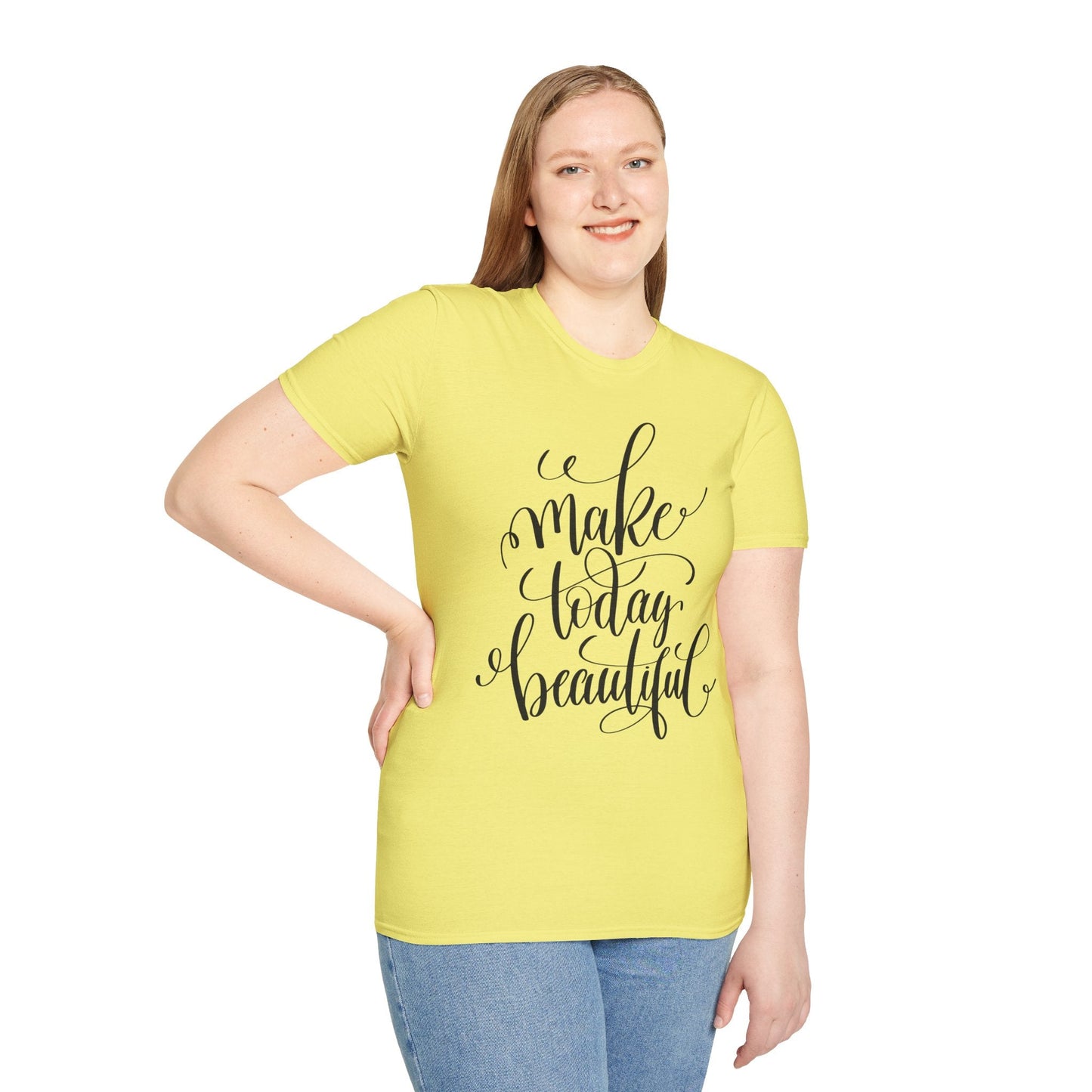 Positive Slogan T Shirt Unisex Softstyle Gildan 64000 With Positive Words And Good Quotes Art Tee