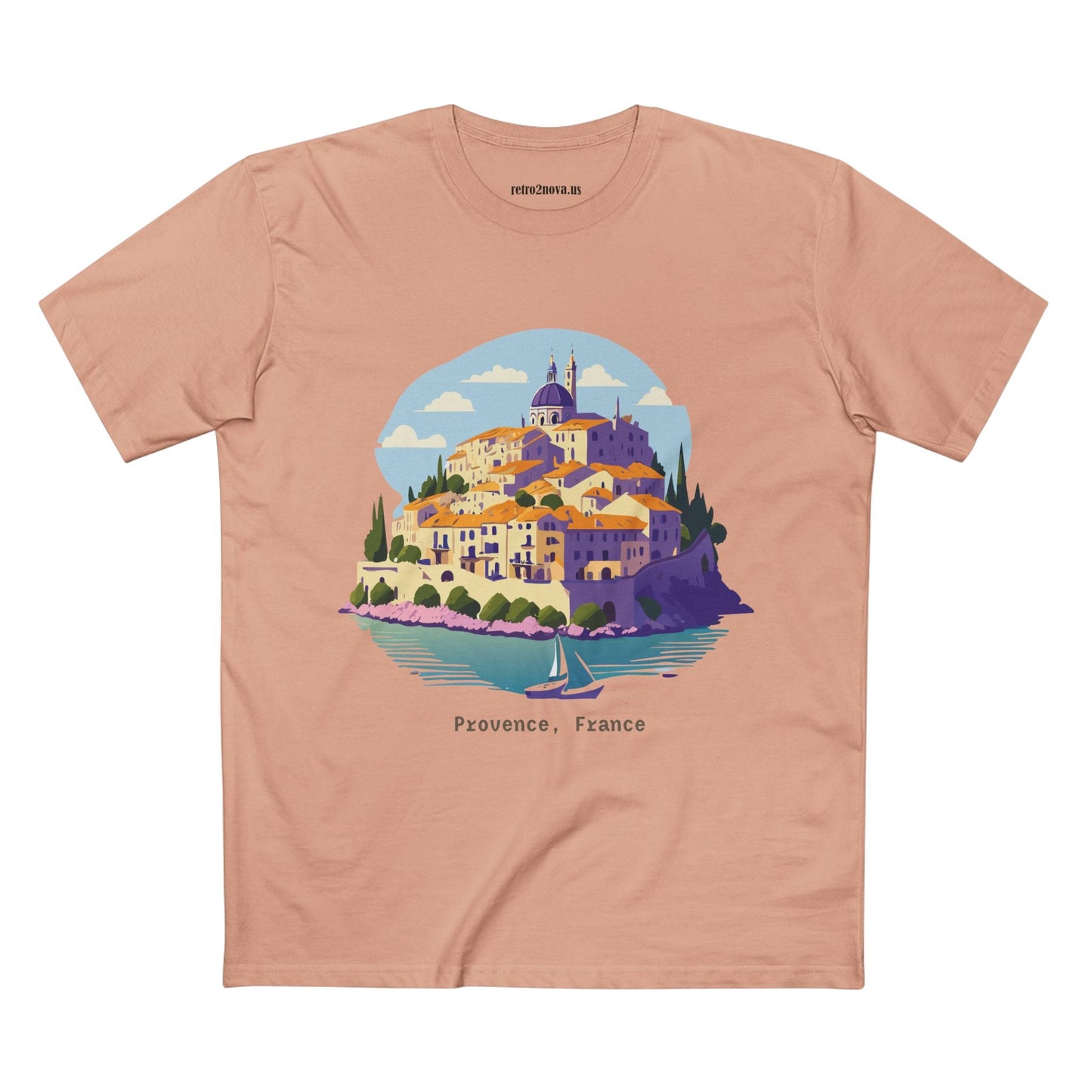 Travel Shirt Provence Tourist Unisex Premium Cotton Tee With Original Art Design Retro2Nova