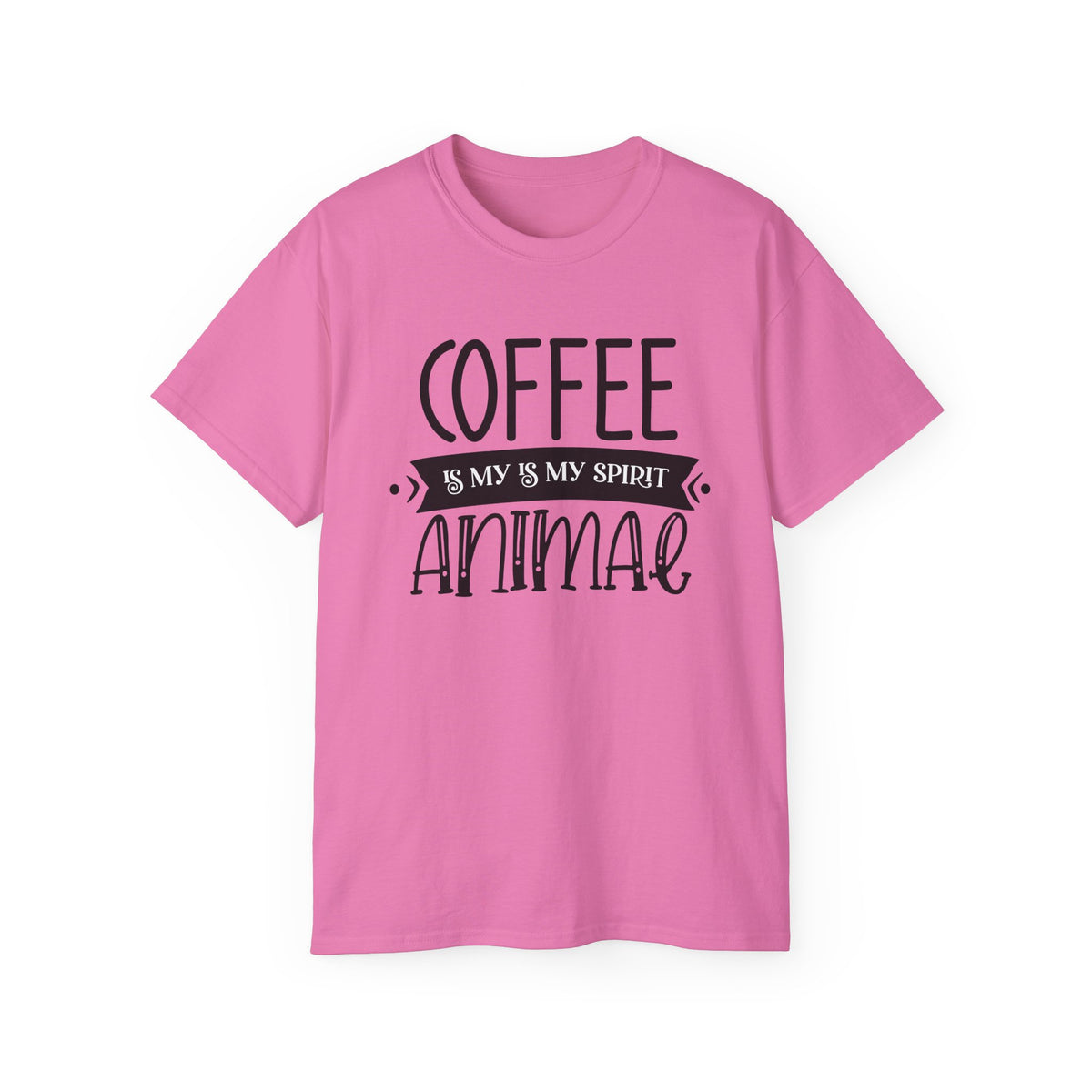 Coffee Is My Spirit Animal Tee | Funny Coffee Shirt, Typography Design