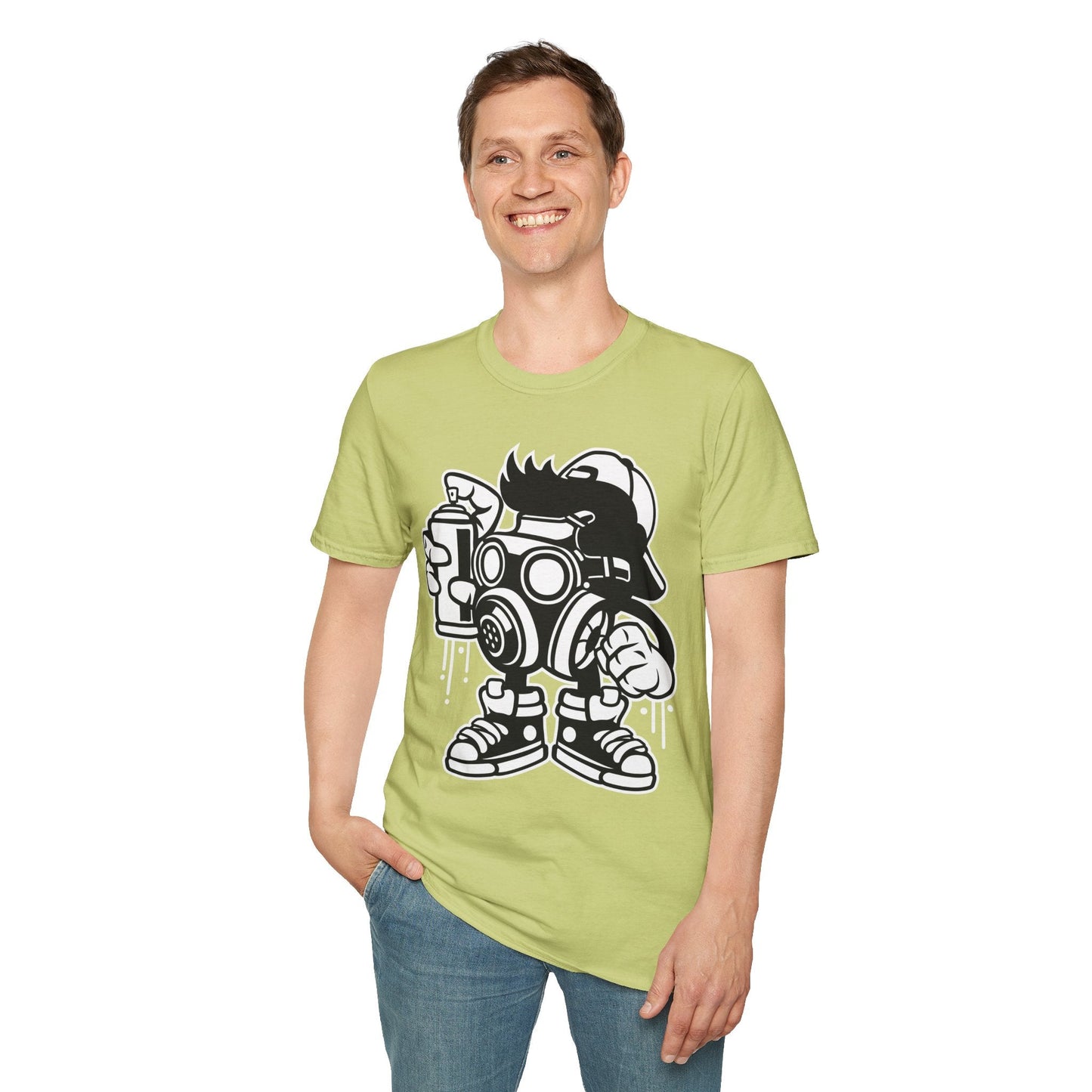 Cartoon T Shirt Unisex Animation Tee Funny Art Design Gildan Softstyle 64000 Ring Spun Cotton