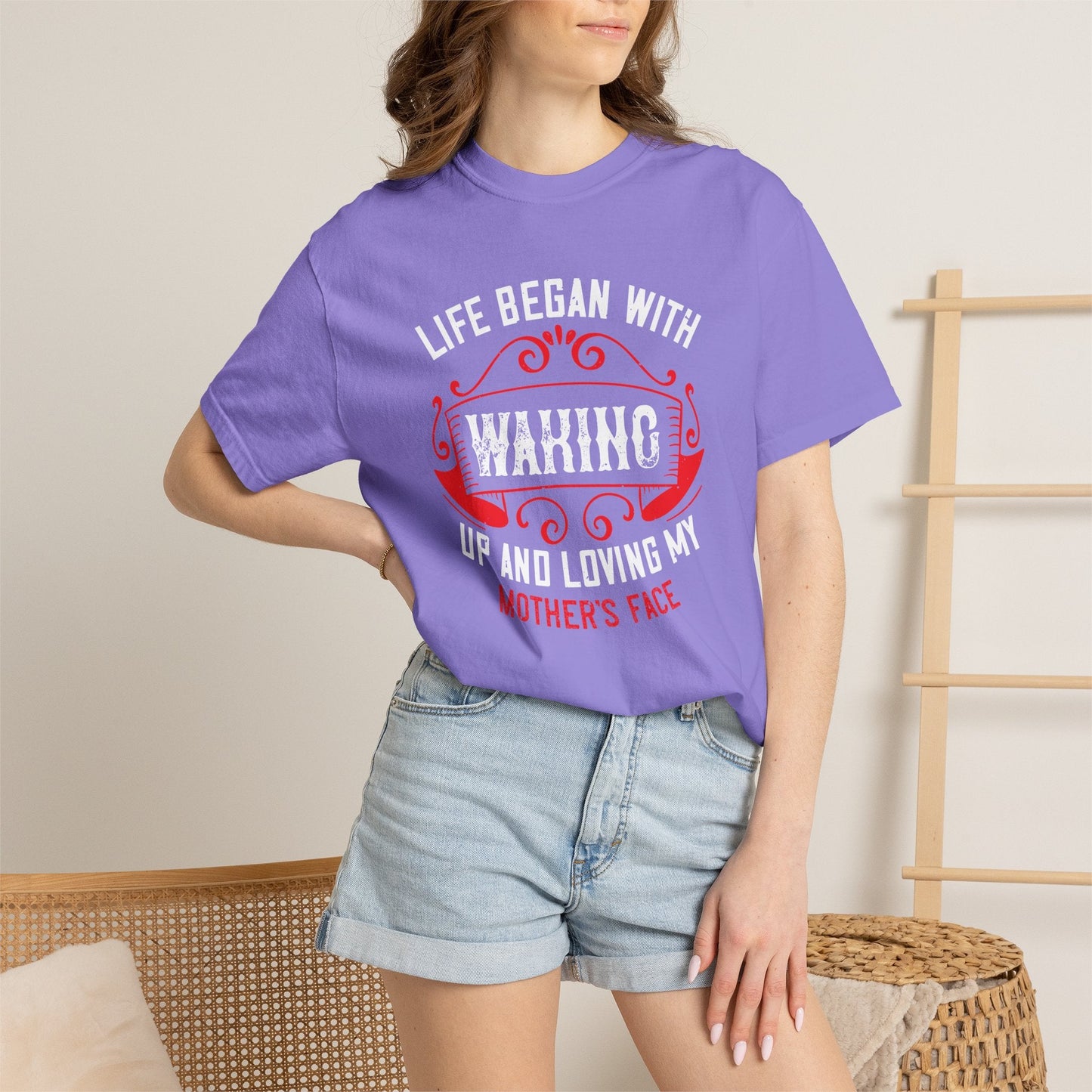 Mom T-shirt Mother Day Mama Tee Unisex Comfort Colors Garment-Dyed Cotton h77