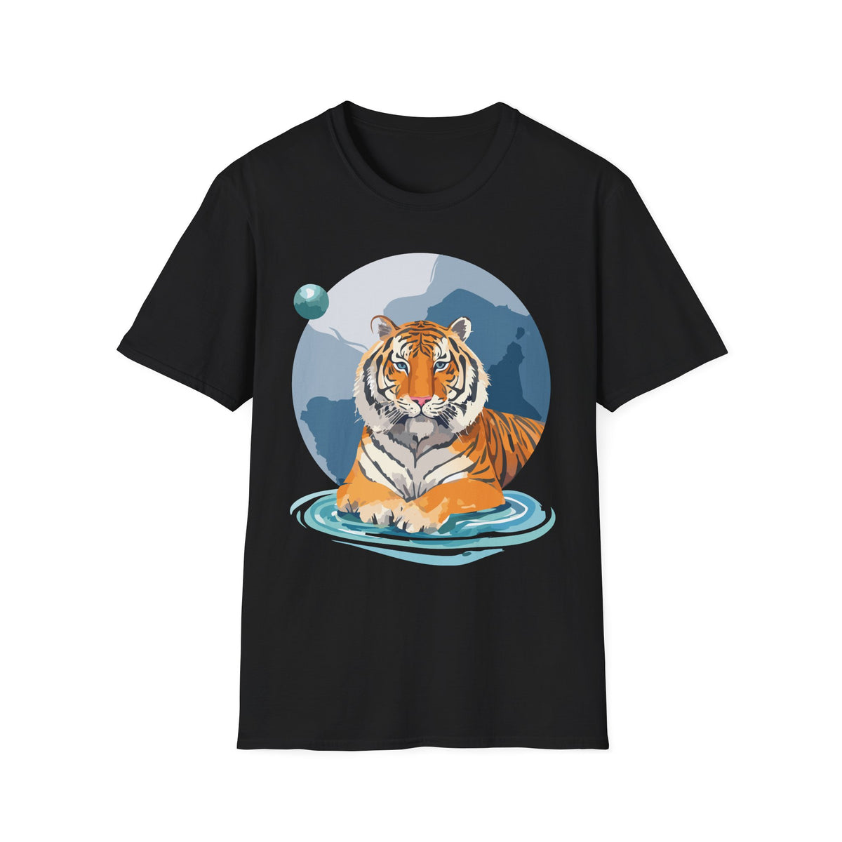 Majestic Tiger Illustration T-Shirt | Tiger Graphic Tee