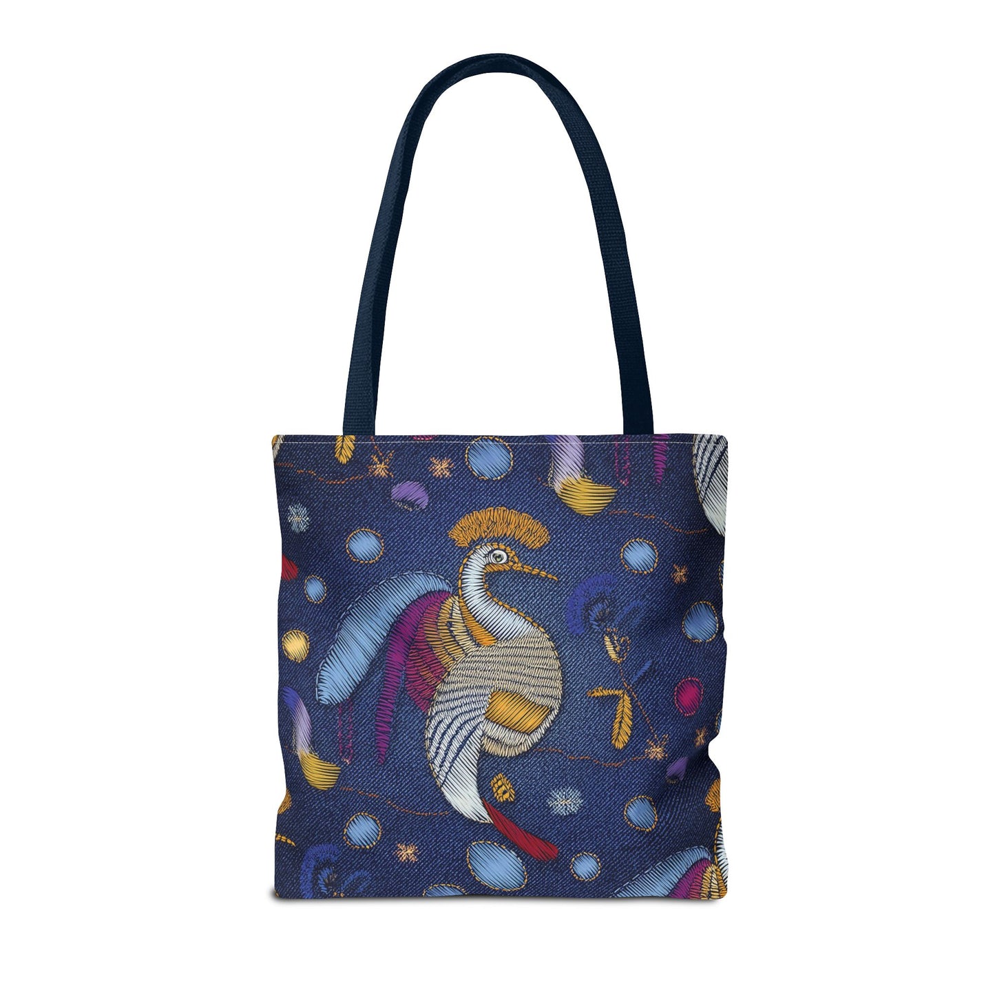 Denim Fabric Imitation Print Unisex Canvas Bag Poly Spun 3 Sizes Tote Bag 194-4