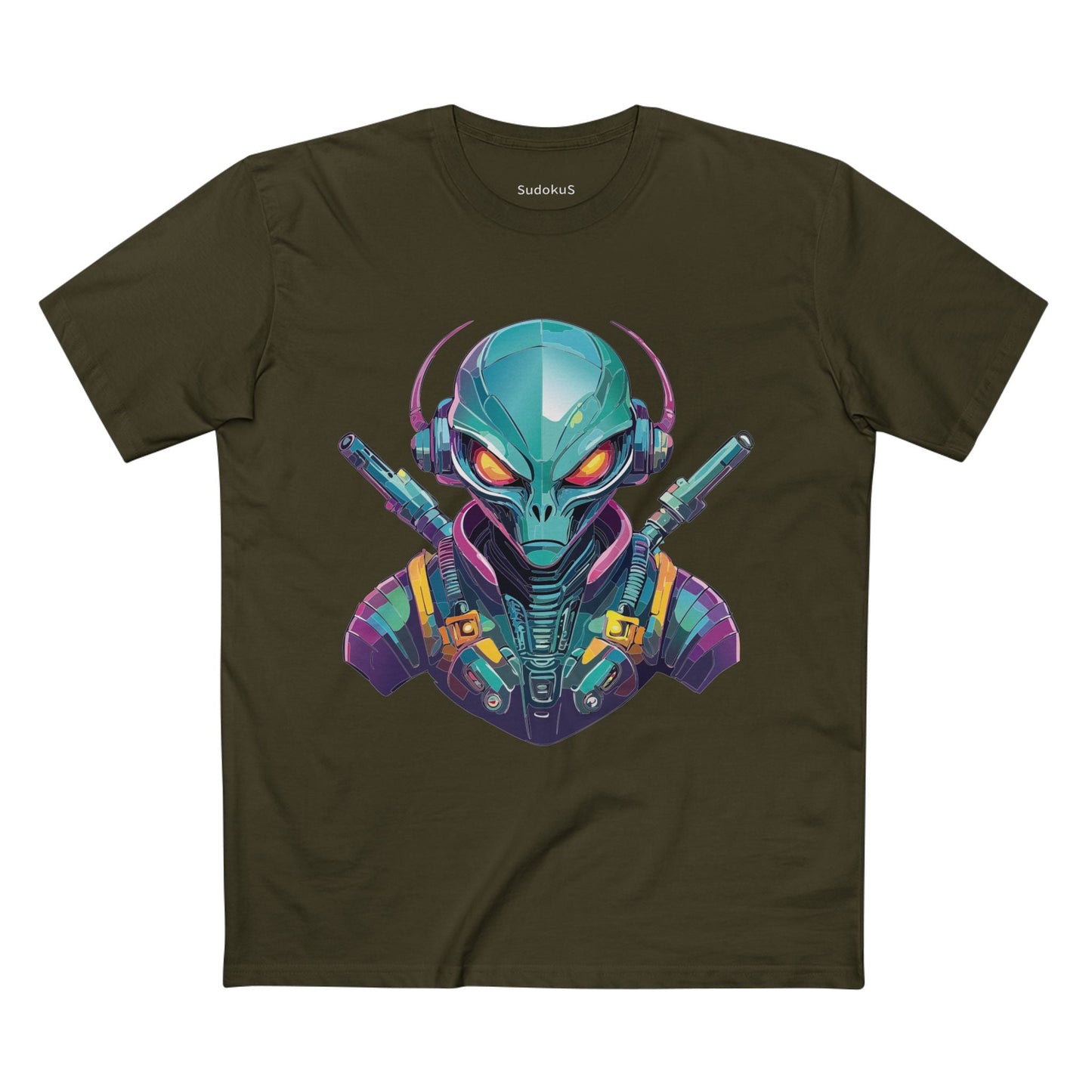Aliens Graphic Unisex 100 Cotton Staple Tee 6