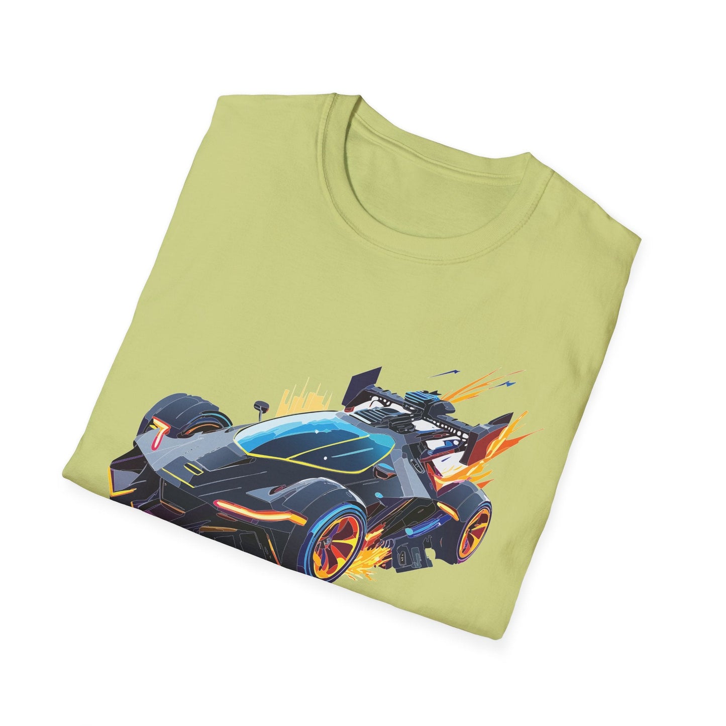 Unisex Car T Shirt With Cars Design Hot Wheels Graphic Tee Gildan Softstyle 64000