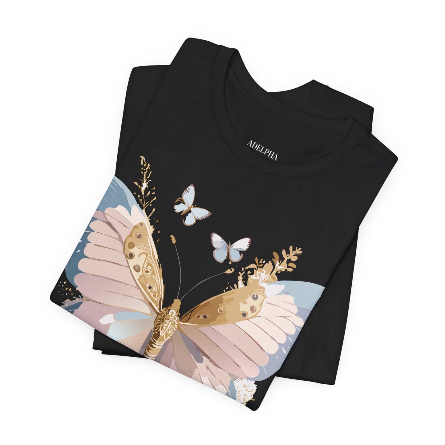 Butterfly Graphic Tee Unisex Short Sleeve Art Design By Adelpha