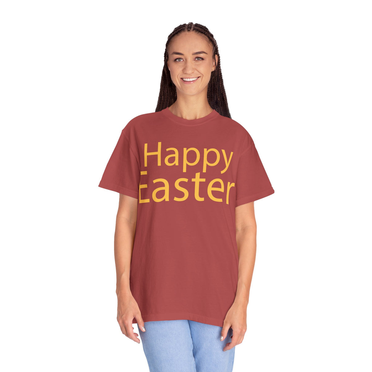 Happy Easter T-Shirt, Tee Shirt with Easter Signature, T Shirt with Easter Prints, Tee Shirt with Easter Design