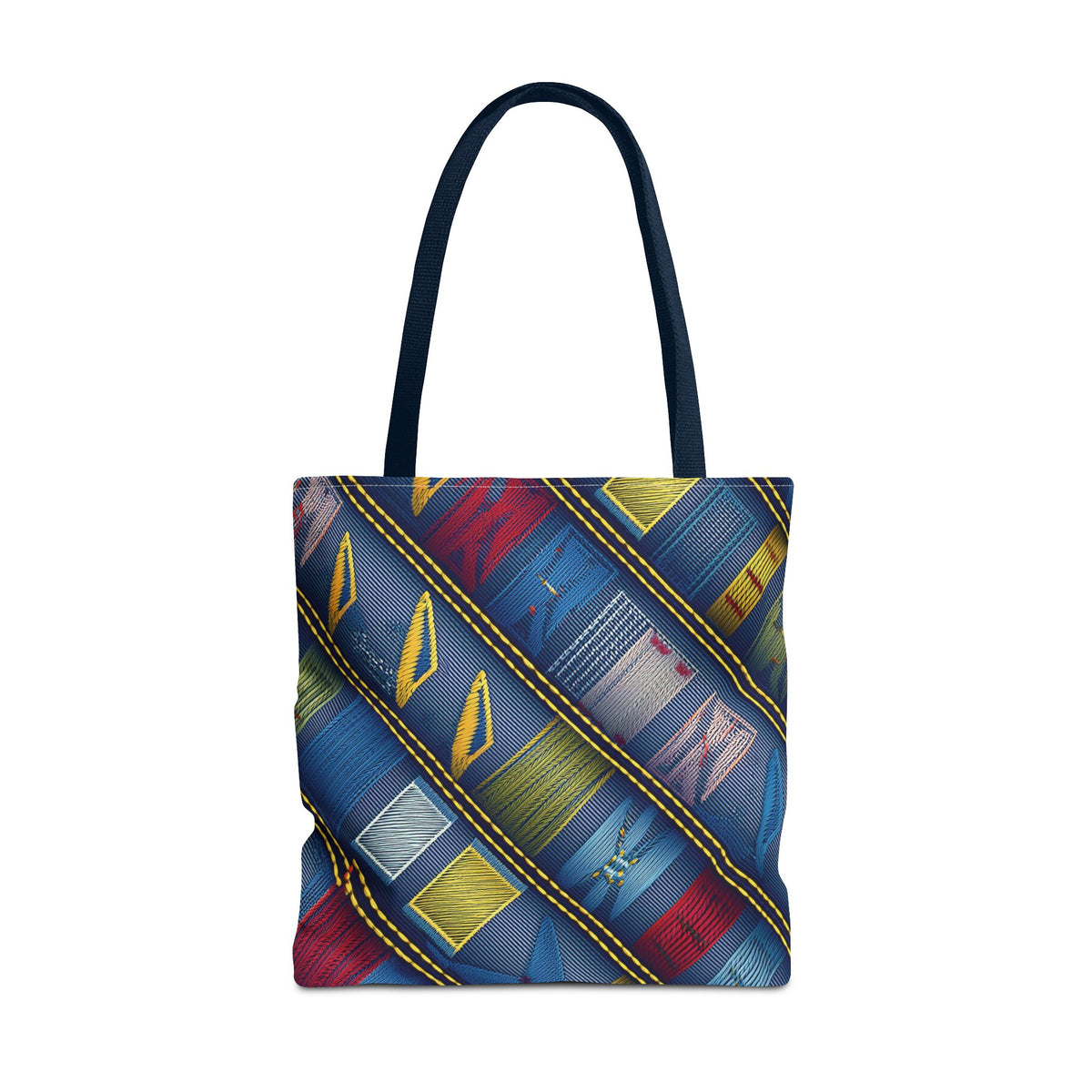 Denim Fabric Imitation Print Unisex Canvas Bag Poly Spun 3 Sizes Tote Bag 189