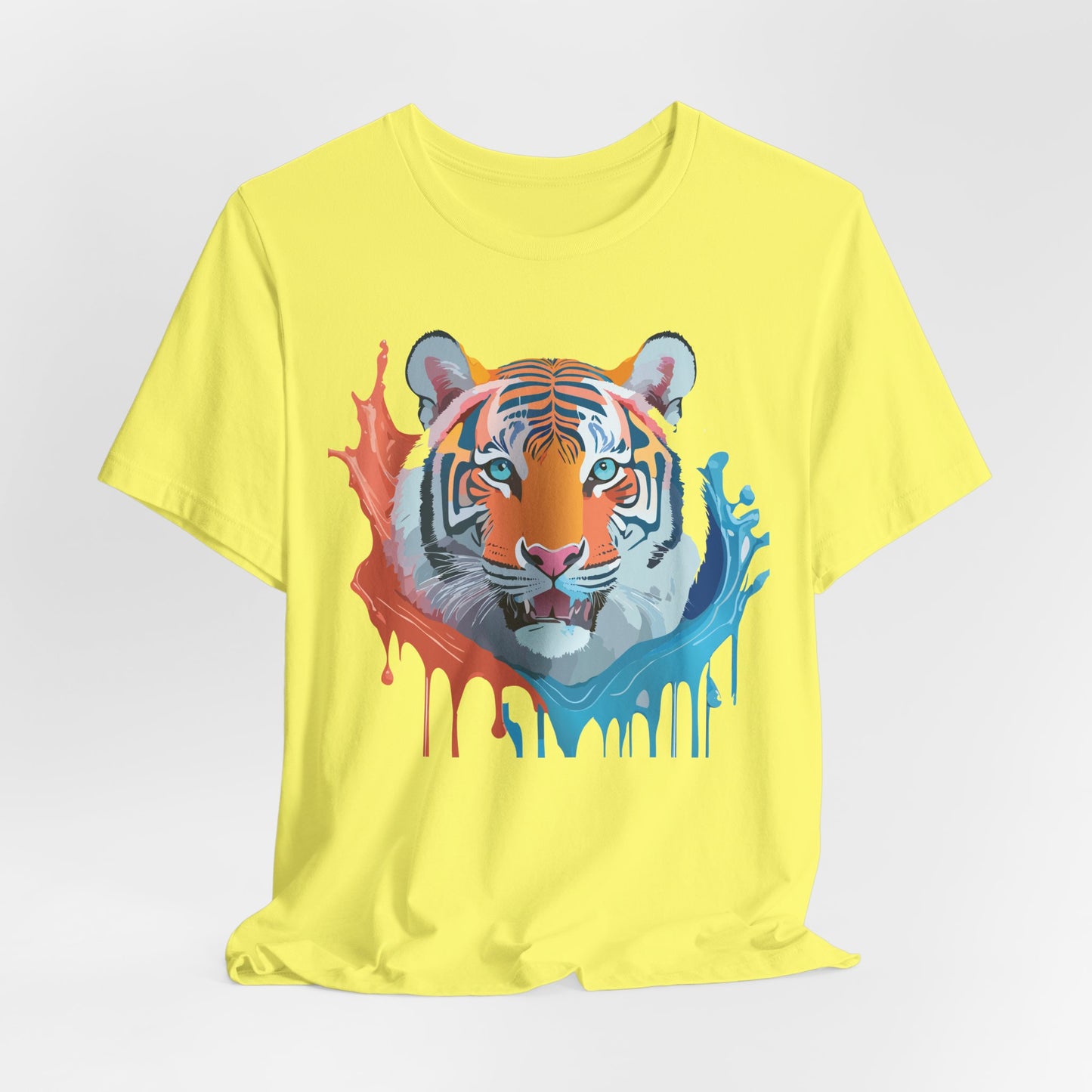 Unisex Tiger Tee, Animal Shirt, Tee Shirt with Tiger, Art T-Shirt, Animal Tees, Big Cat Shirt, Art Design T-Shirt 5