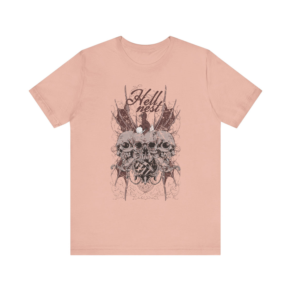Skull Cluster graphic tee Gothic skulls grunge floral design