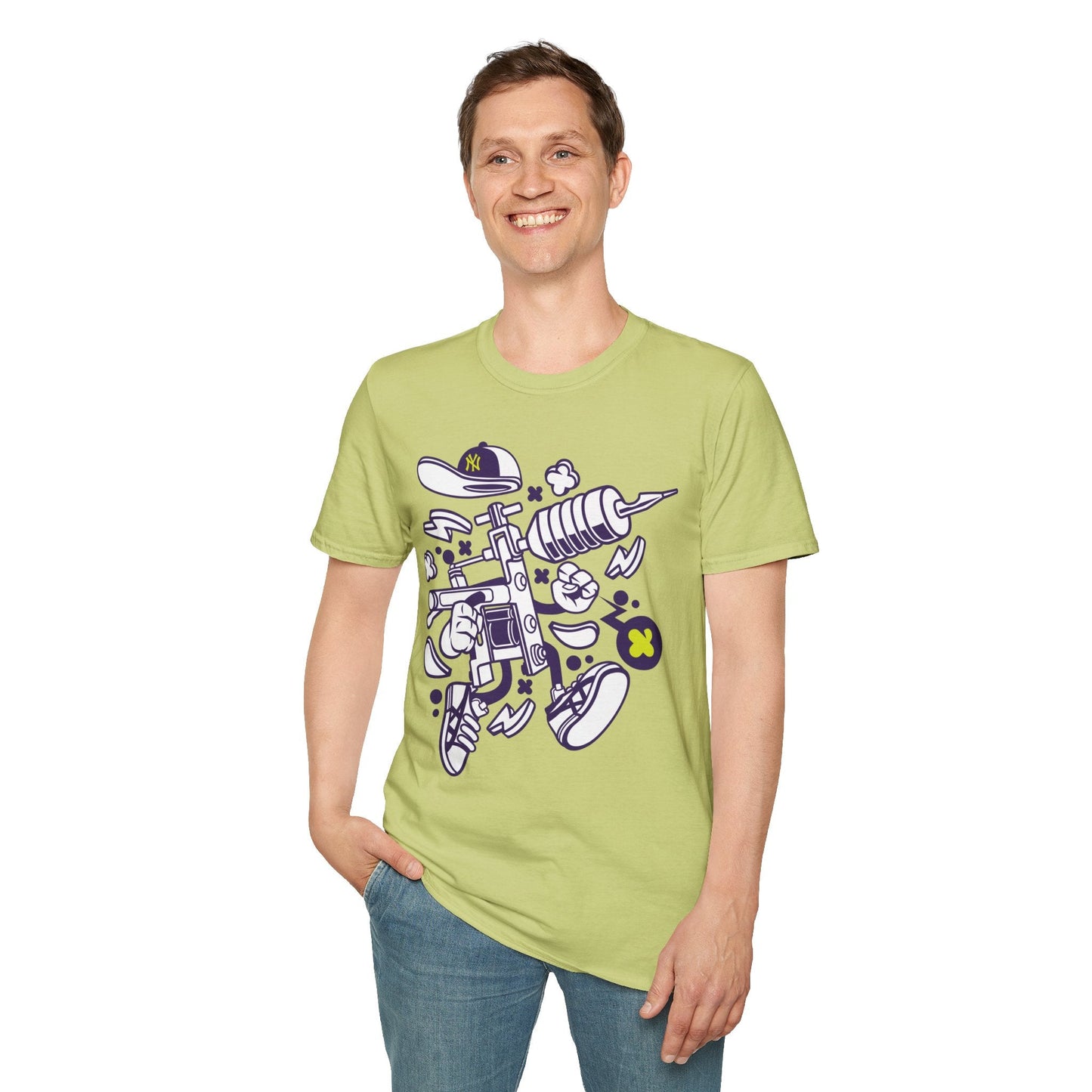 Cartoon Animation T Shirt Funny Tee Shirt Unisex Gildan Softstyle 64000 100 Percent Ring Spun Cotton