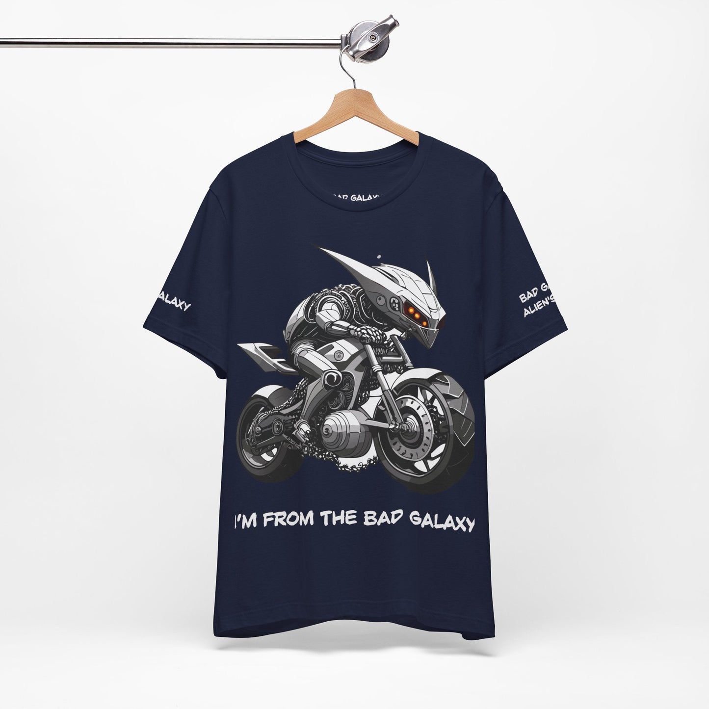 Tee Shirt With Alien From Bad Galaxy Made To Order 100 Percent Cotton Eco Friendly Print