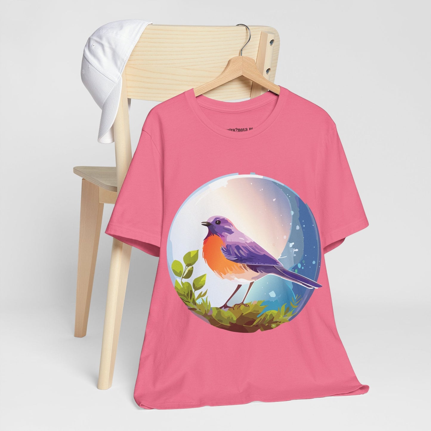 Unisex Animals And Bird Shirt Graphic Cotton T Shirt With Original Retro2Nova Art Premium Short Sleeve Tee