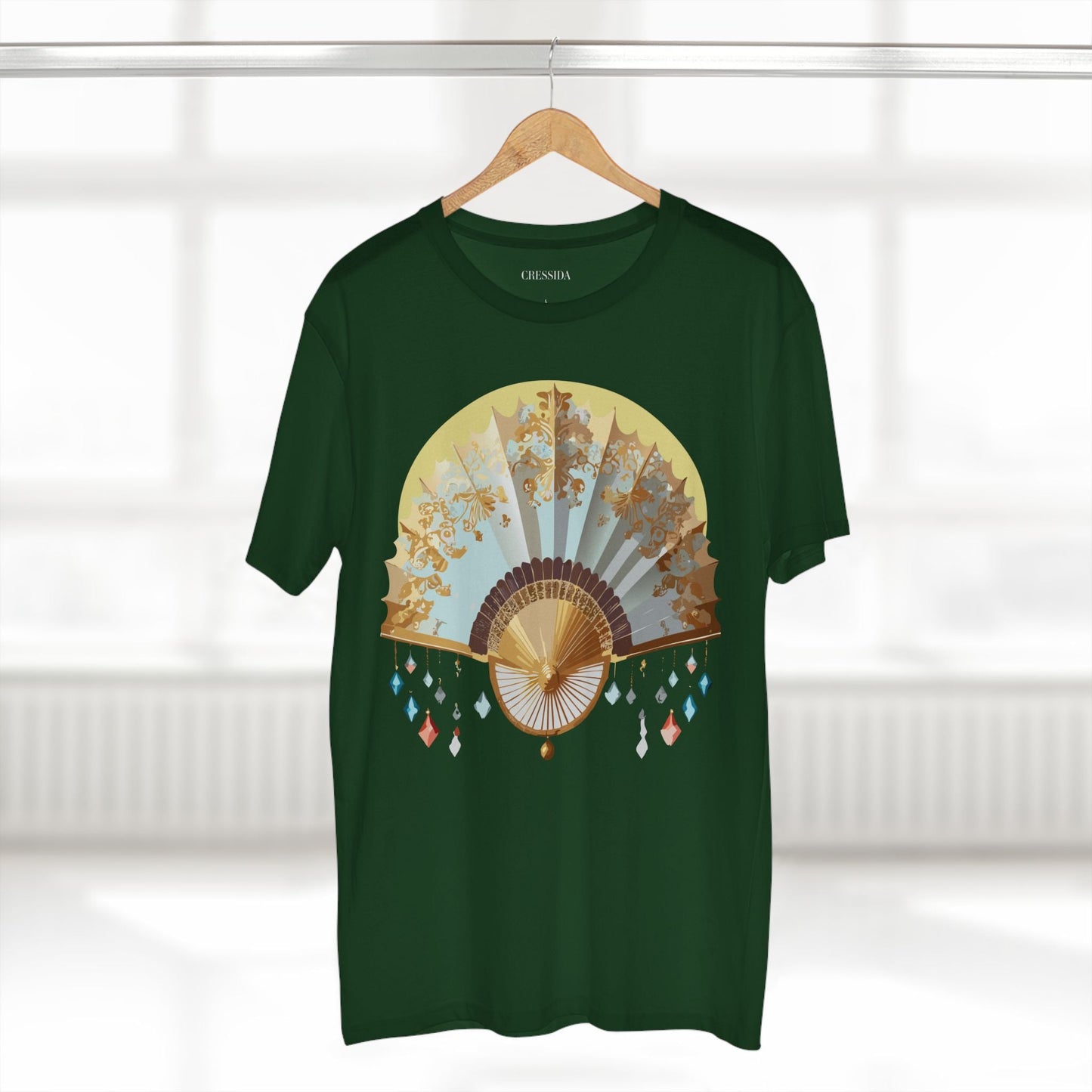 Antique Fan Graphic Design T-Shirt Unisex 100 Cotton Floral Carnival Artwork Tee 25
