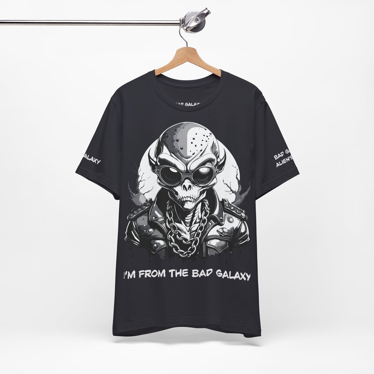 Alien Tee Shirt From Bad Galaxy 100 Percent Cotton Made to Order Eco Friendly Non Toxic Inks