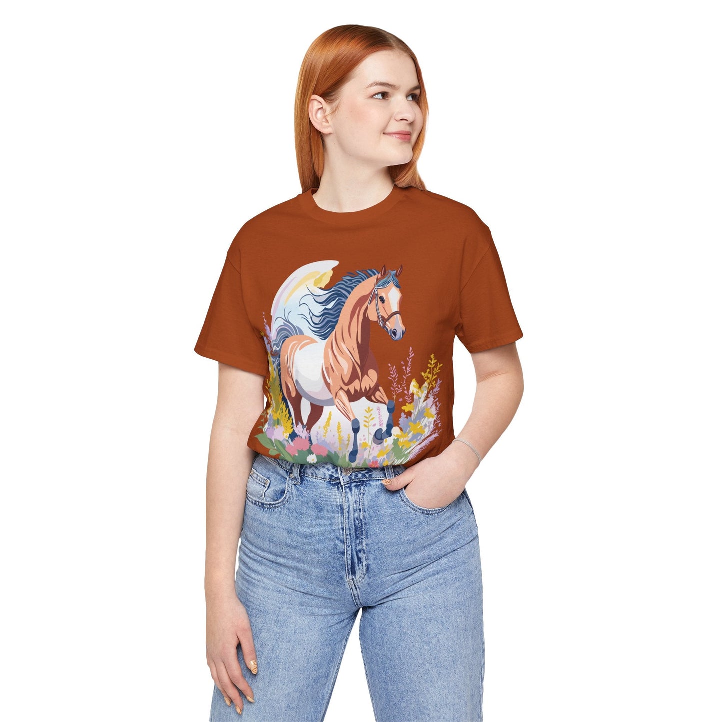 Horse Graphic Unisex 100 Cotton Vintage Animal Art T-Shirt 4