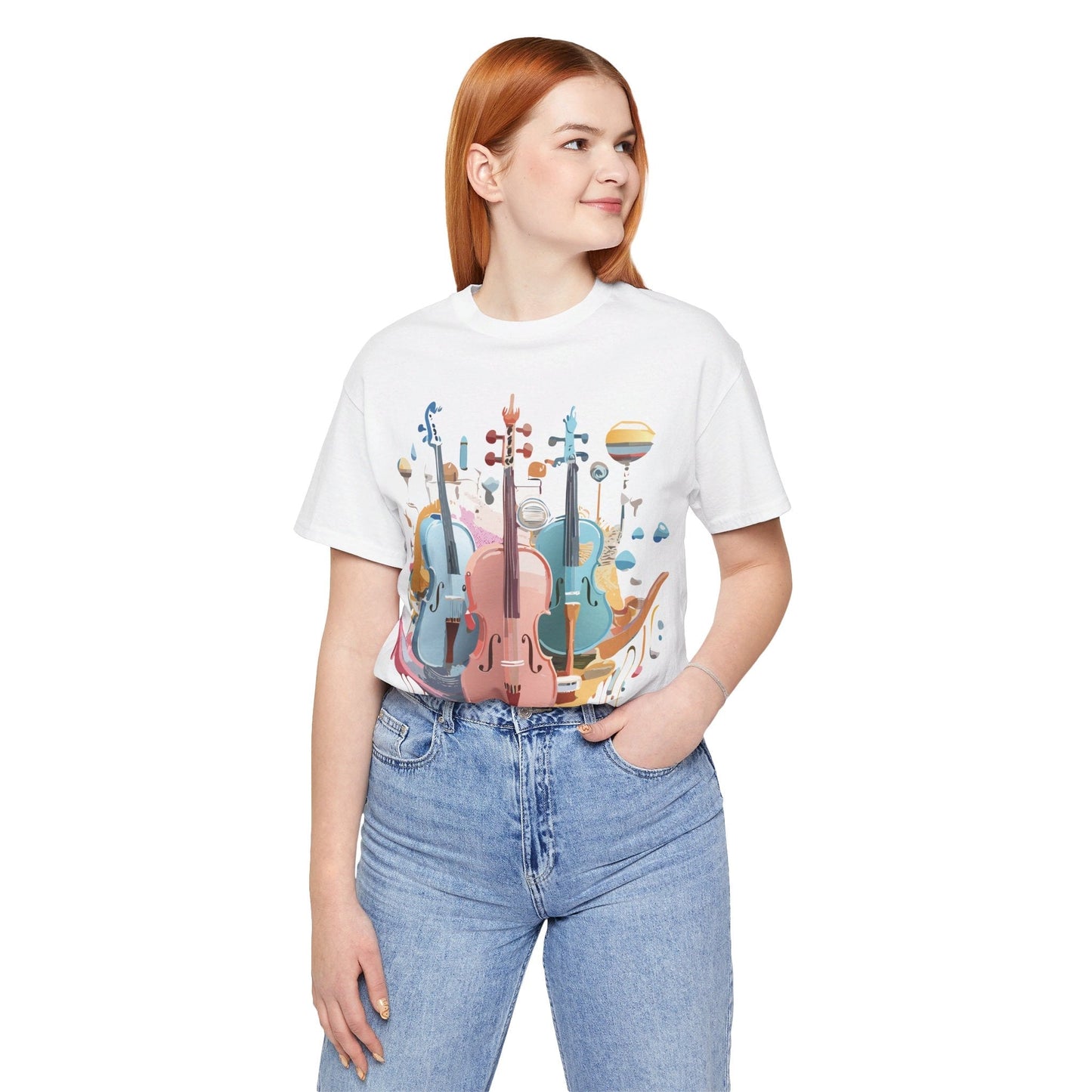 Music Graphic T Shirt Unisex Vintage Inspired Art Tee by Adelpha Premium Jersey Short Sleeve
