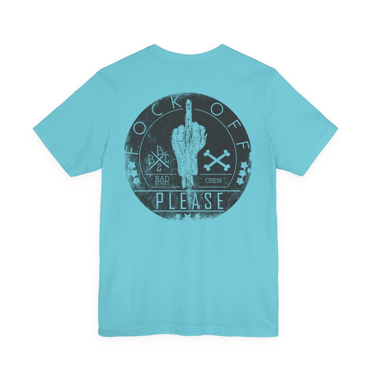 Middle Finger Skull Graphic Design Unisex Cotton T-Shirt A-11