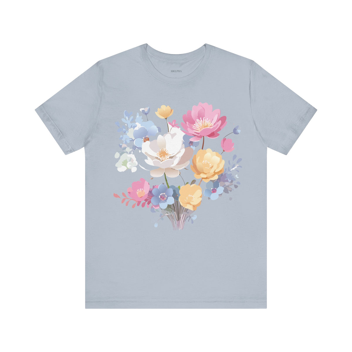 Floral Graphic Tee Shirt - Bella+Canvas Unisex 100 Cotton 46