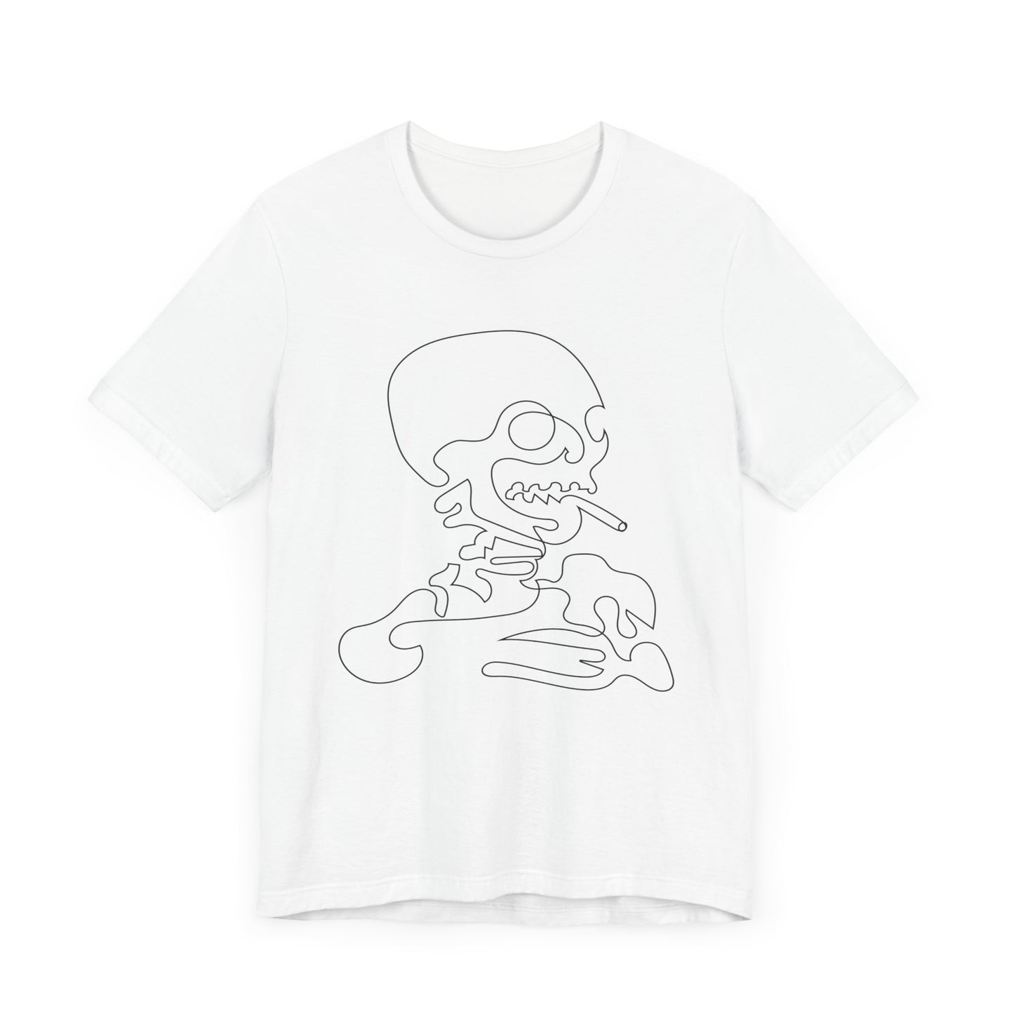 Unisex Cotton Tee Shirt with Skull