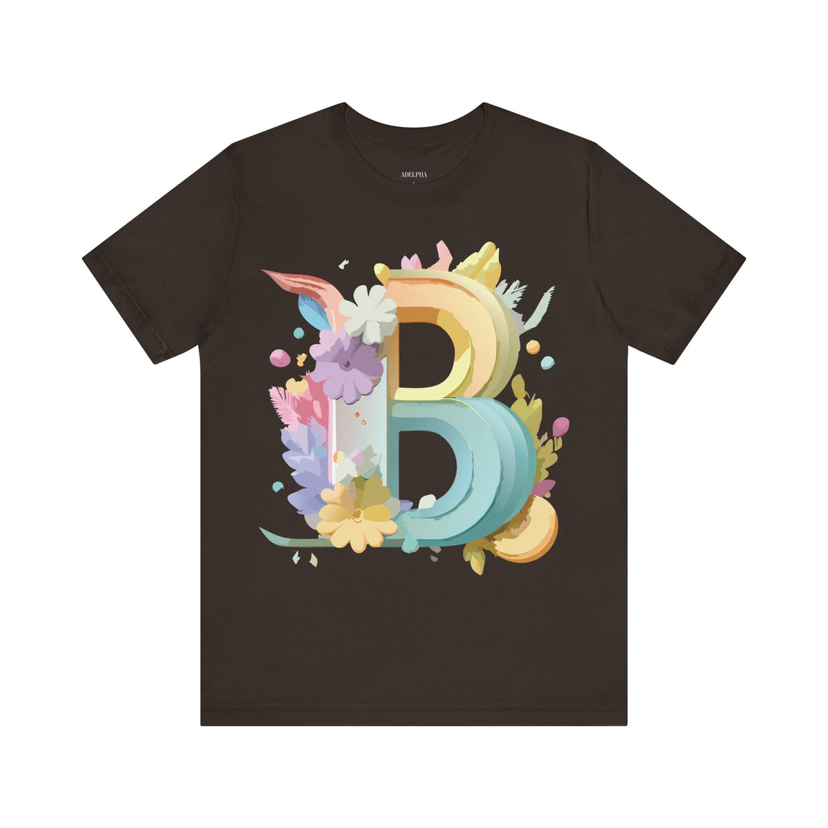 Letter B Graphic Unisex Cotton Bella+Canvas Tee with Art Letter Design