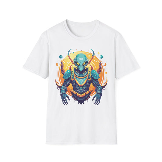Alien Graphic Unisex Cotton Softstyle UFO Artwork Tee 16