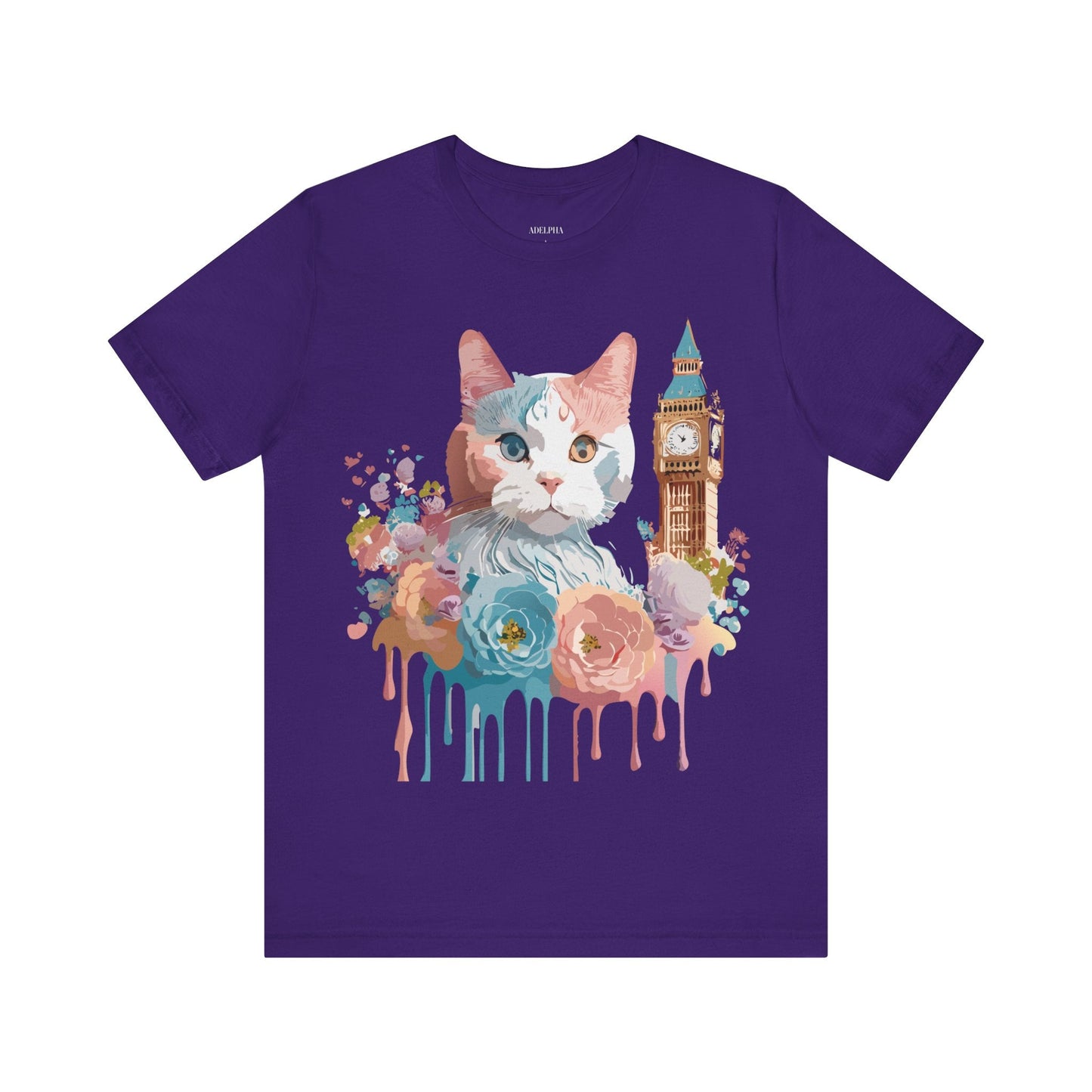 Unisex Cat Graphic Tee With Vintage Inspired Art By Adelpha Brand