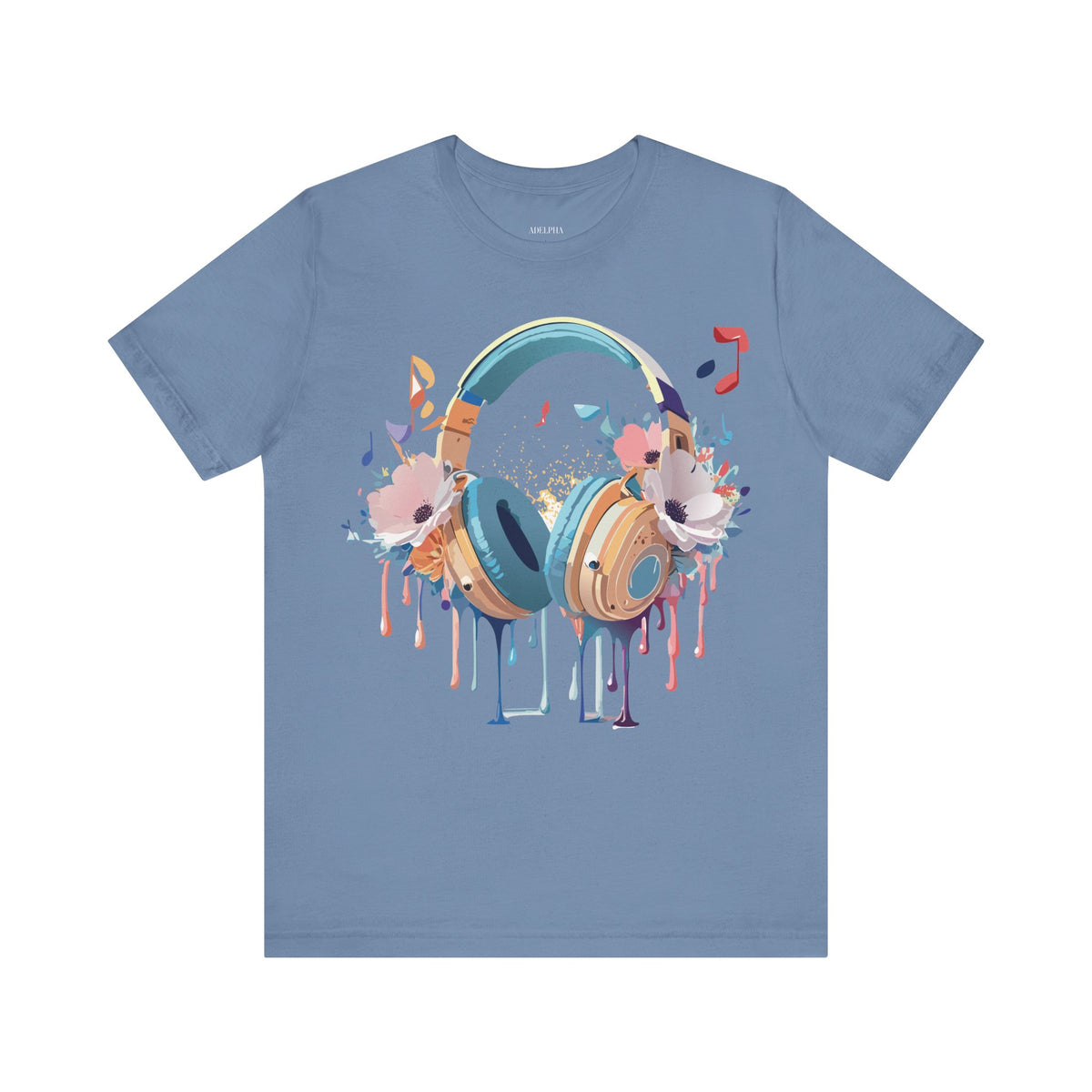 Music Graphic Unisex Cotton Bella+Canvas Tee with Art Design m93