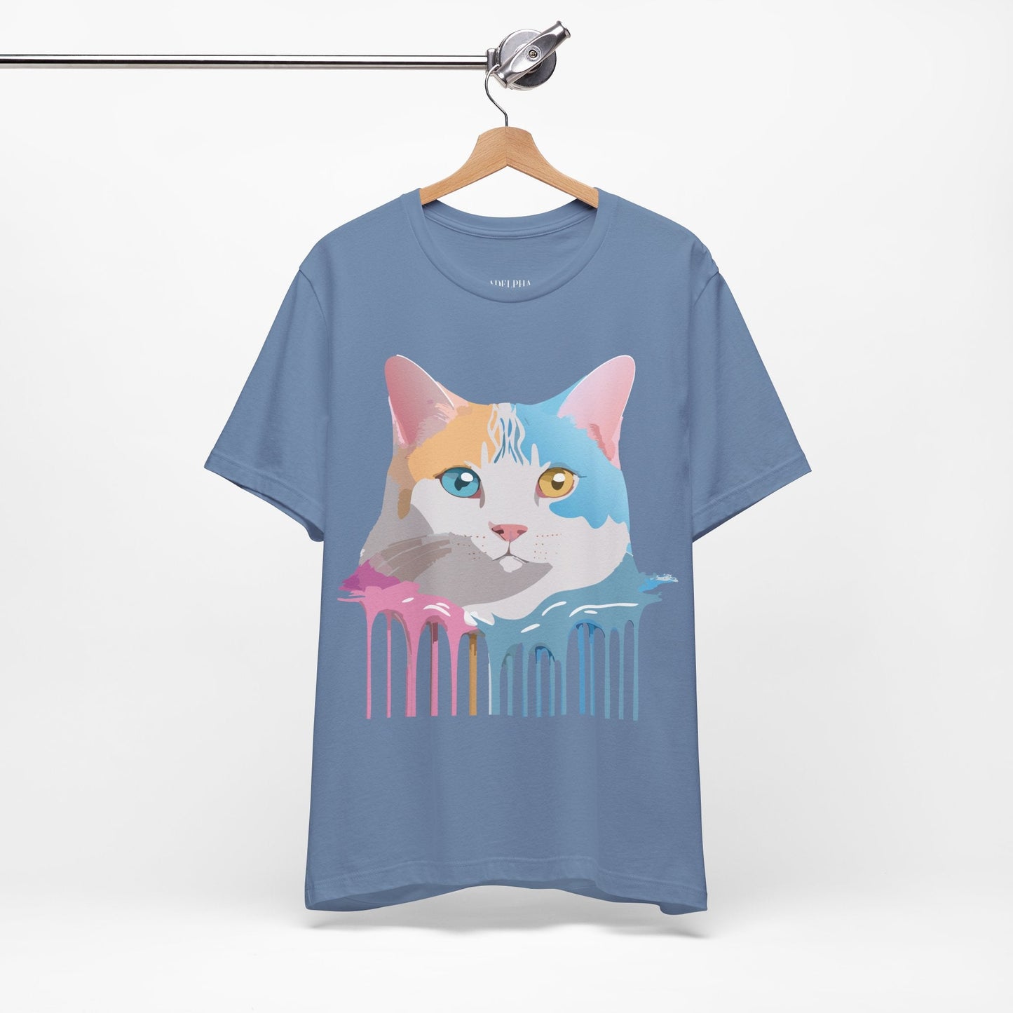 Unisex Cat Shirt Graphic Tee With Vintage Adelpha Art Design