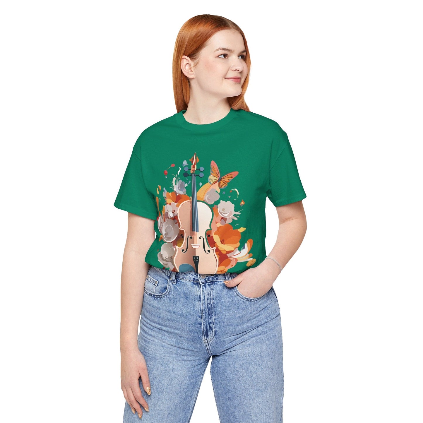 Music Graphic Unisex 100 Cotton Vintage Art with Musical Elements Tee 8