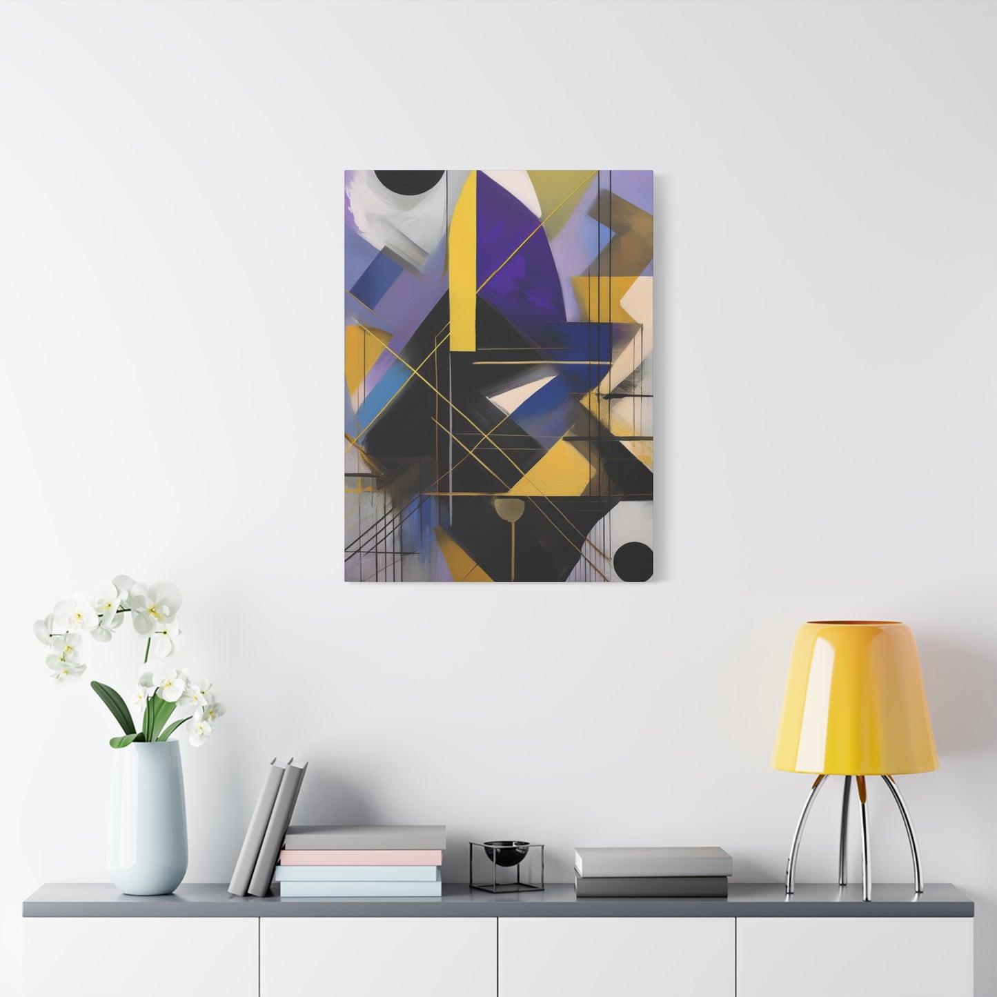 Purple Abstract Painting Print Canvas 20x24,20x30,24x30, 24x32,24x36,30x40, 32x48,36x48,40x60 Pine-Wood Inner Frame ABS-33