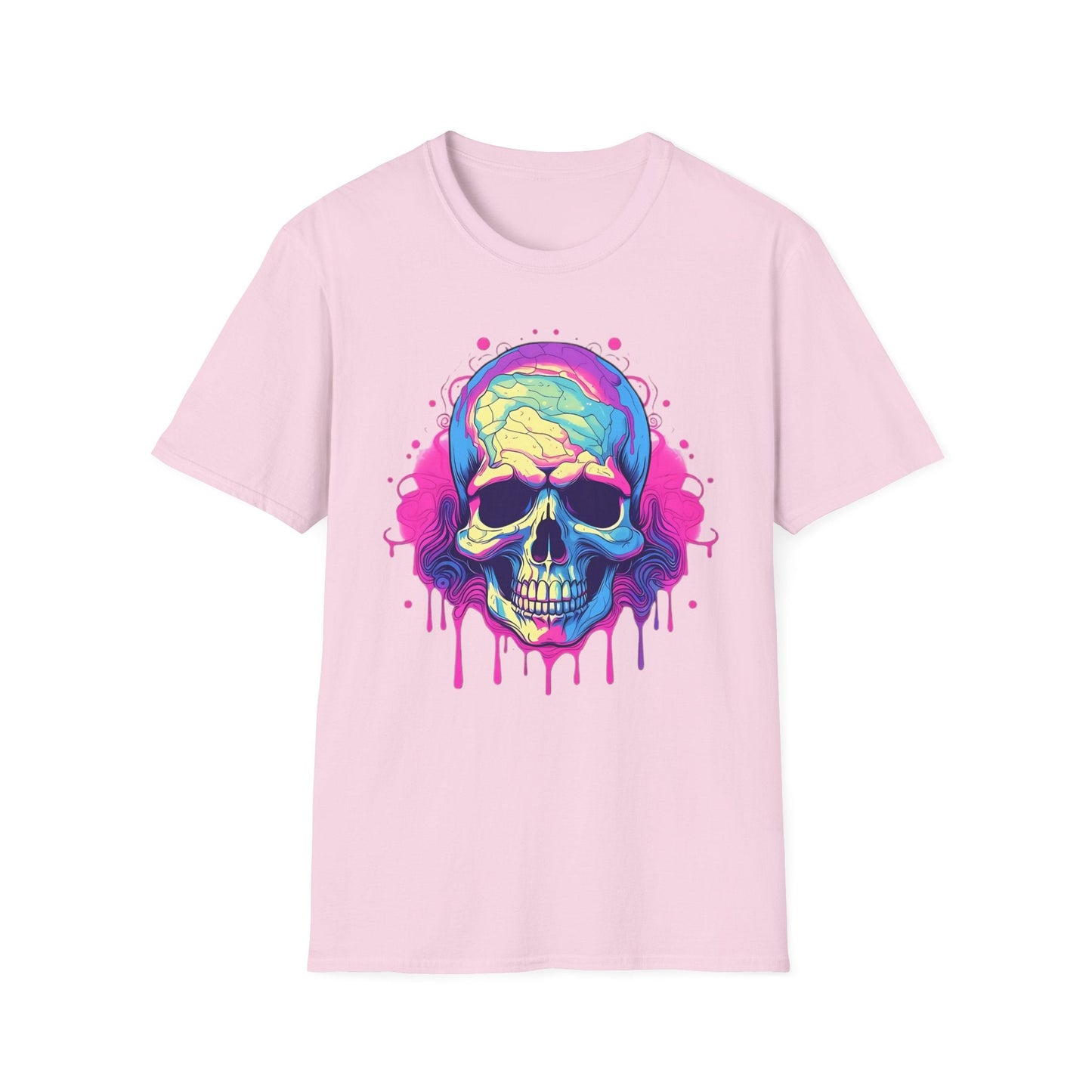Skull Tee Shirt Unisex Skeleton Design Gildan Softstyle 64000 Ring Spun Cotton Tee