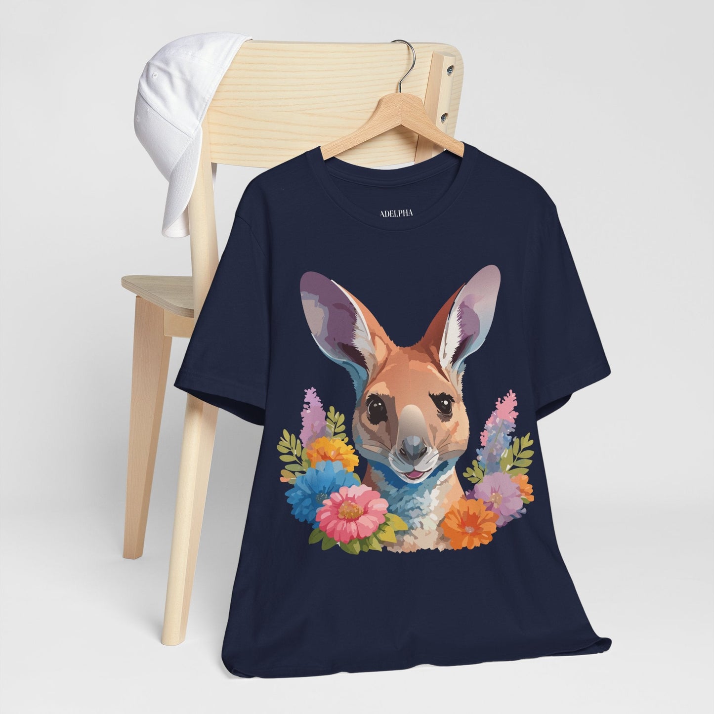 Kangaroo Graphic Unisex 100 Cotton Vintage Animal Artwork Tee 4