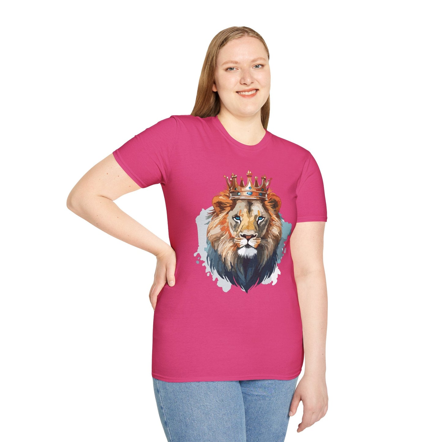 Lion Shirt Unisex Animal Tee Gildan Softstyle 64000 100 Percent Ring Spun Cotton