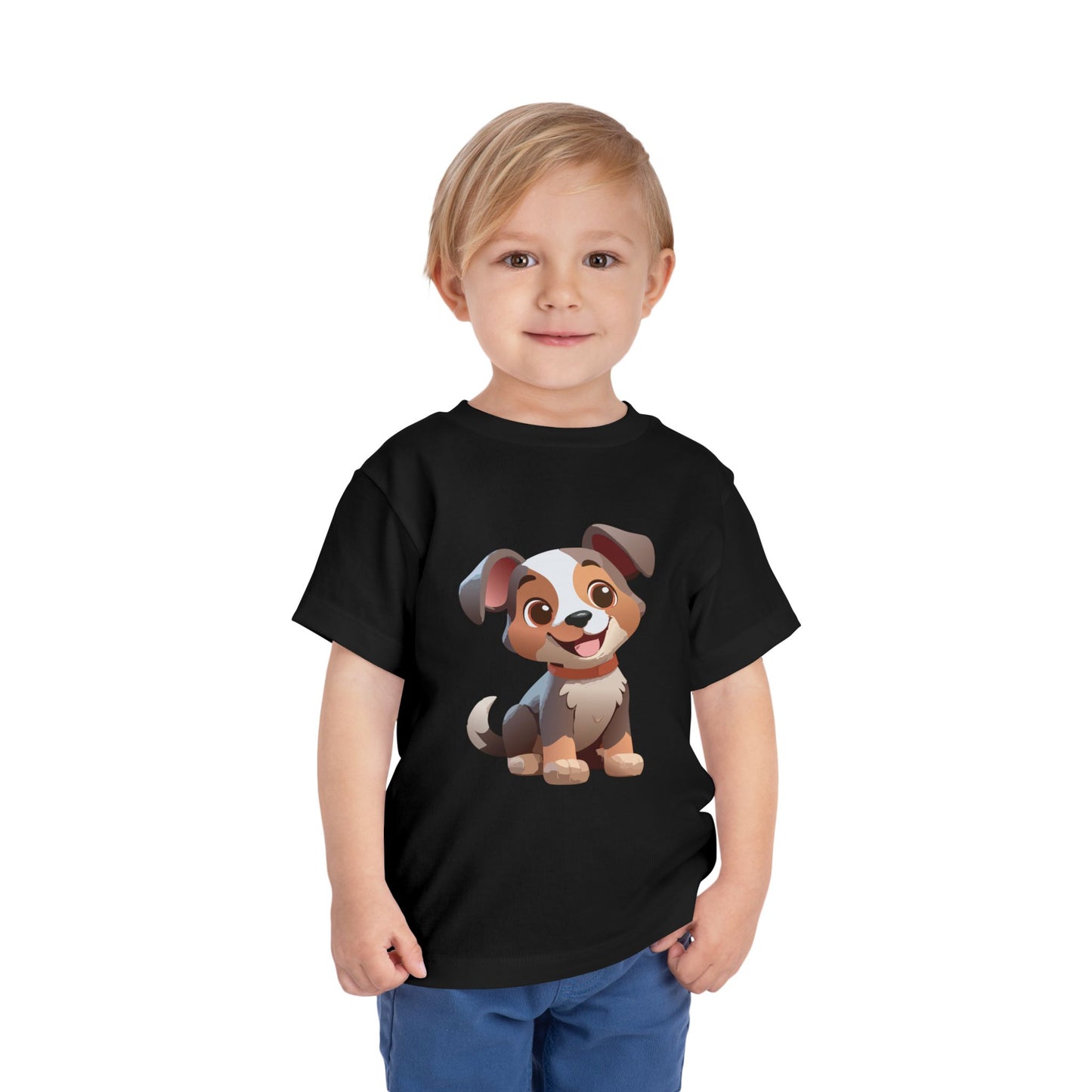 Bonita camiseta de manga corta para niños pequeños con diseño de cachorro: regalo adorable para amantes de las mascotas (2 a 5 años)