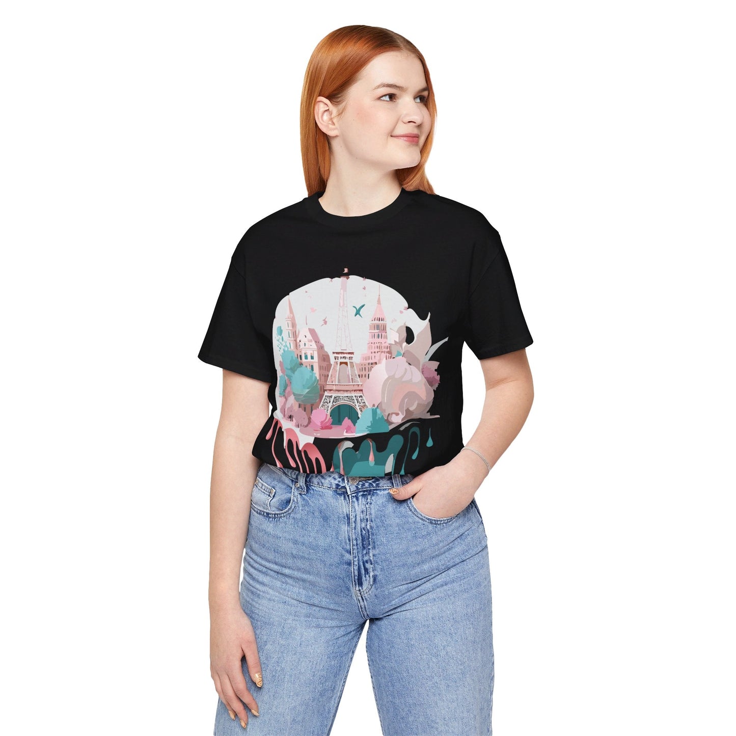 Paris Tourist Shirt Graphic Tee Unisex Jersey Short Sleeve Adelpha Vintage Art Design