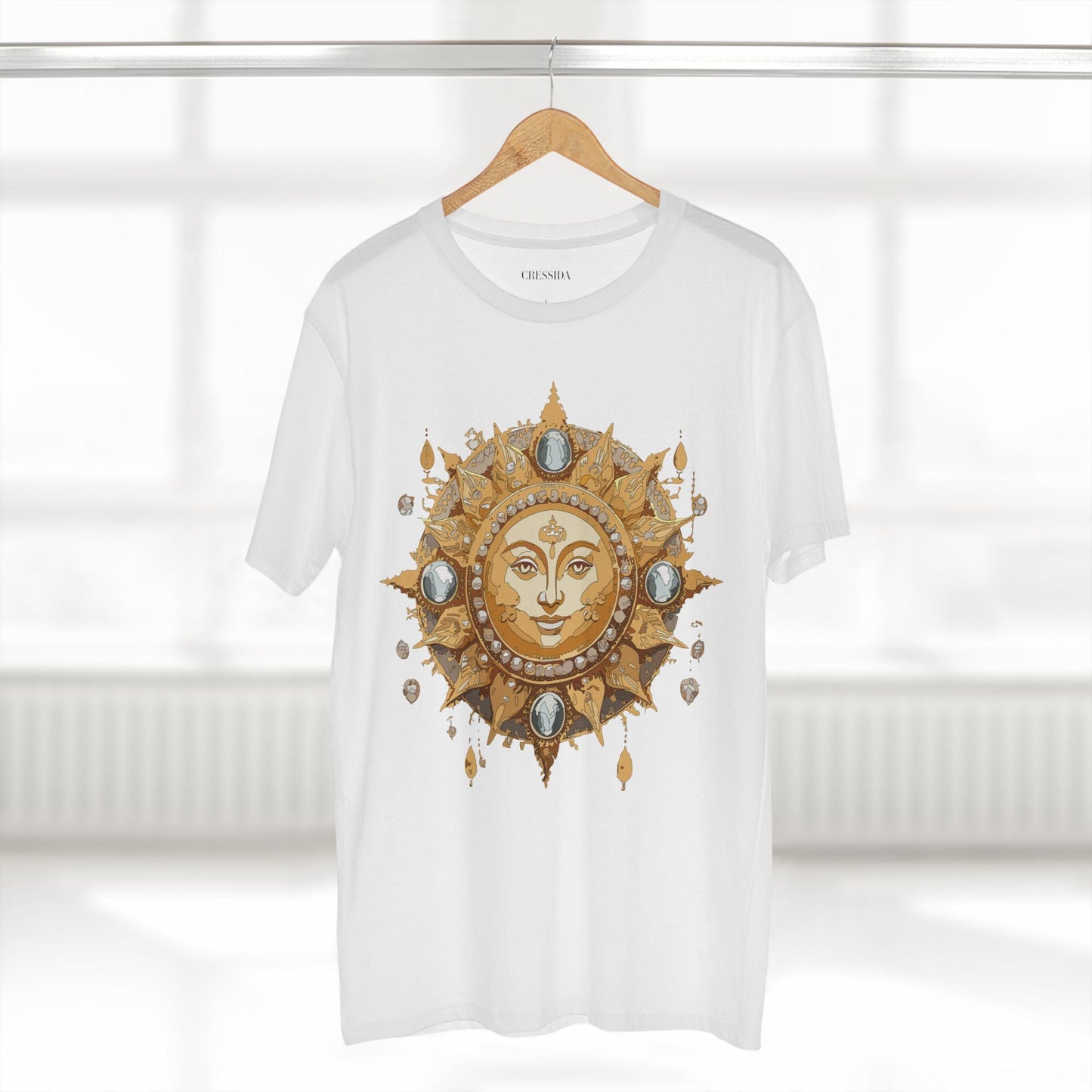Gold Sun Graphic Unisex 100 Cotton T-Shirt with Golden Art Design 8